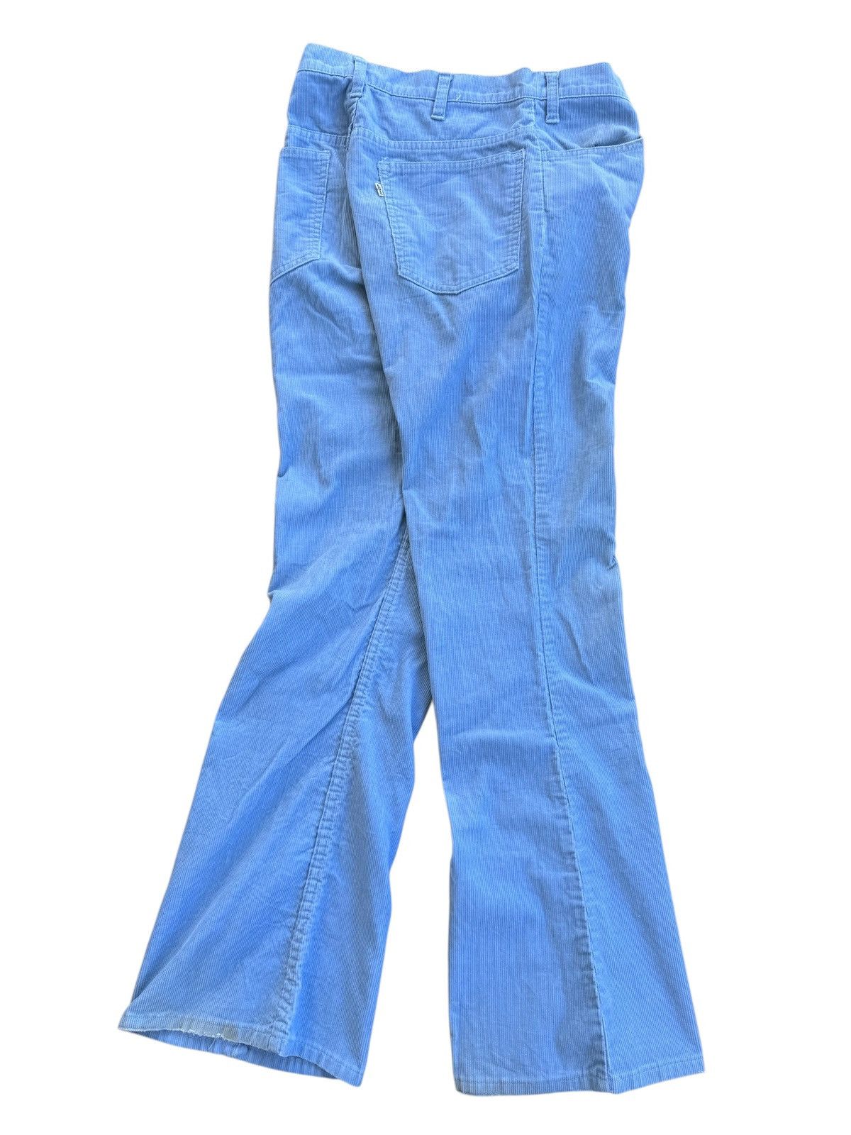 Levi's Vintage 1970s Levis Blue Corduroy Flare Pants Size US 30 / EU 46 - 1 Thumbnail