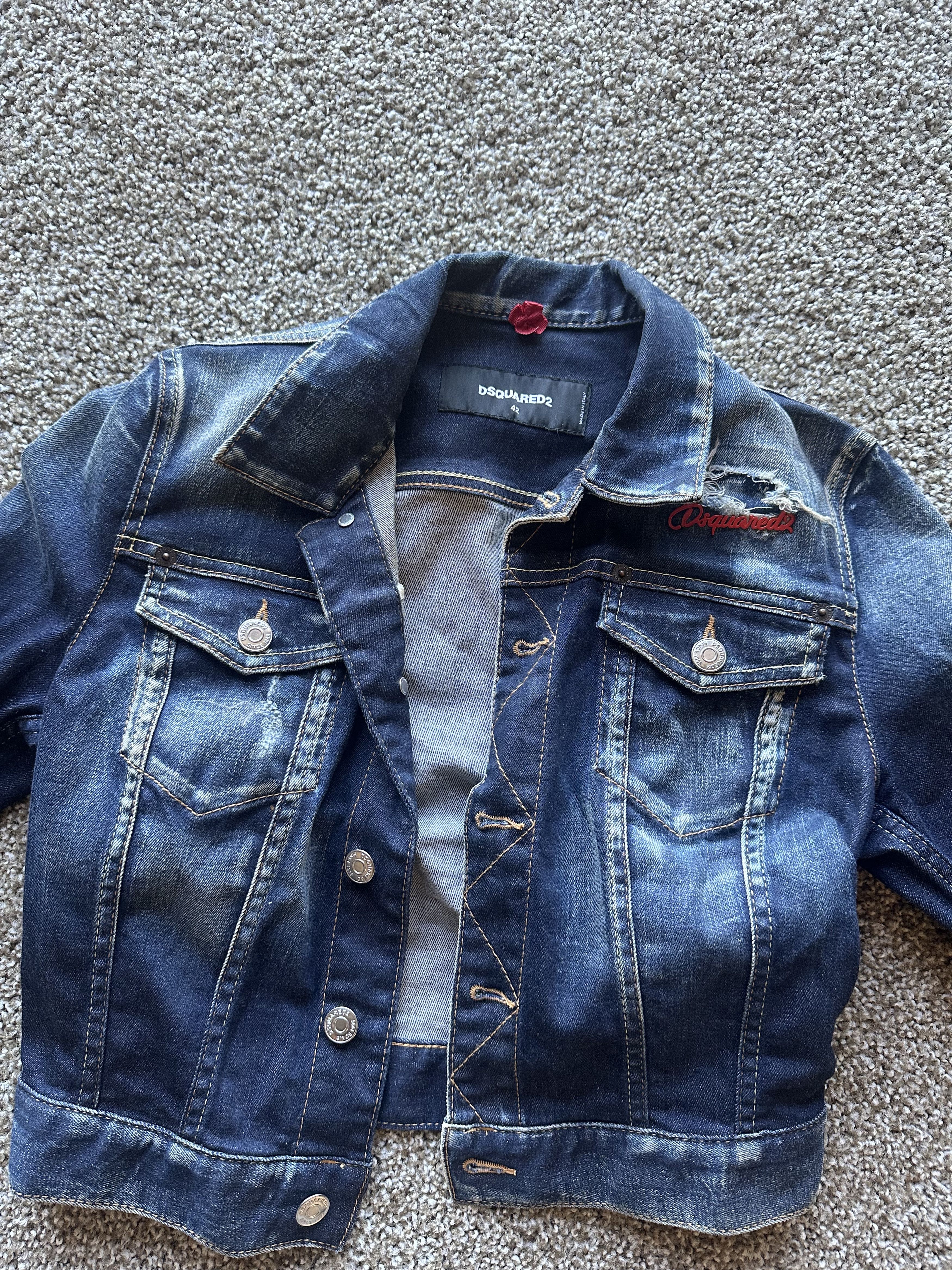 Dsquared2 Dsquared2 Cropped Jean Jacket Size M / US 6-8 / IT 42-44 - 2 Thumbnail