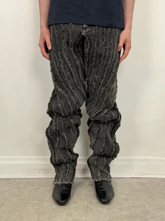 Mugler AW2025 Mugler Spiral Baggy Washed Grey Gradient Jeans Size US 30 / EU 46 - 1 Thumbnail