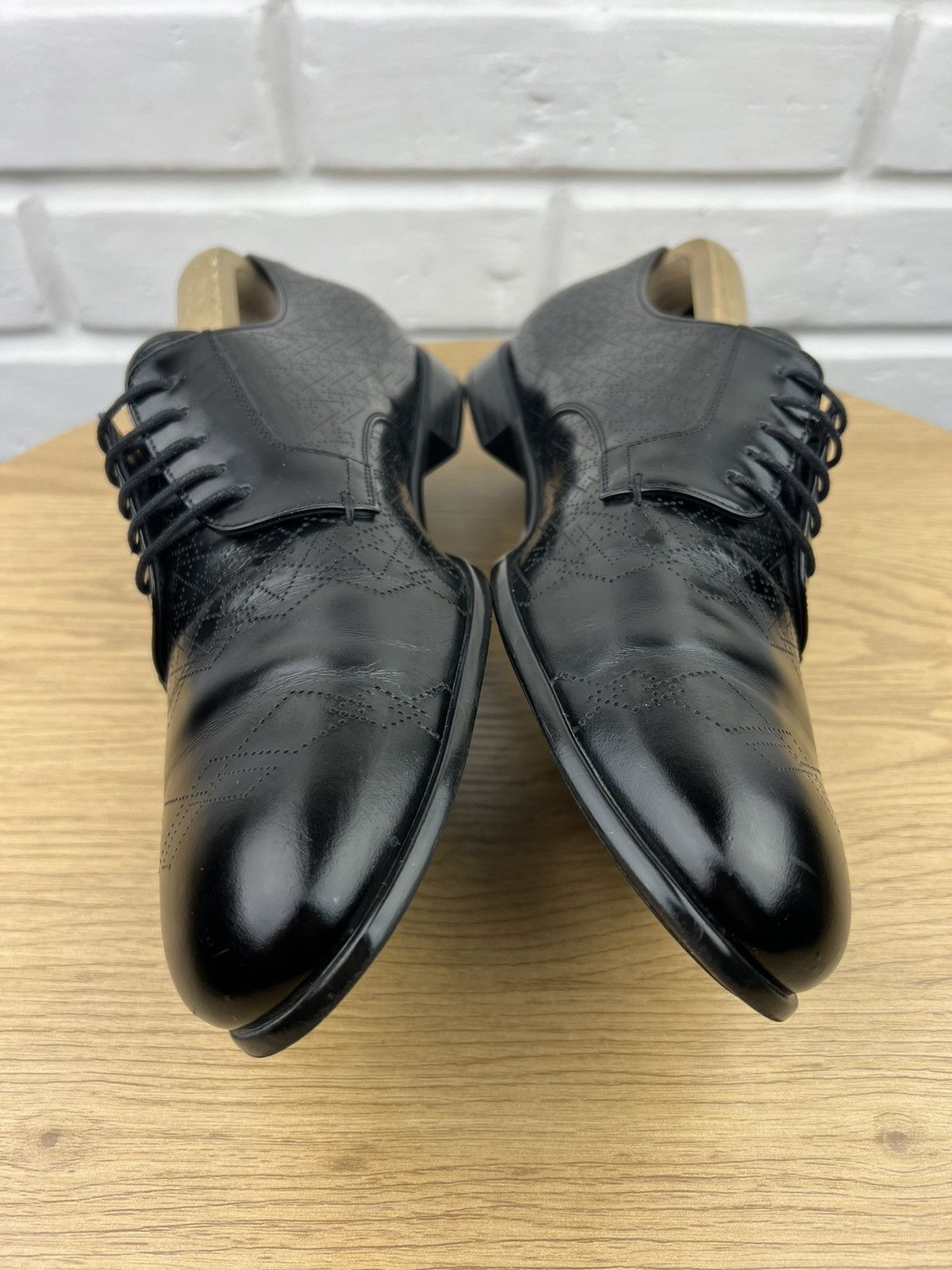 Prada PRADA MILANO Derby Leather Shoes Pattern Black Men’s Size US 8.5 / EU 41-42 - 6 Thumbnail