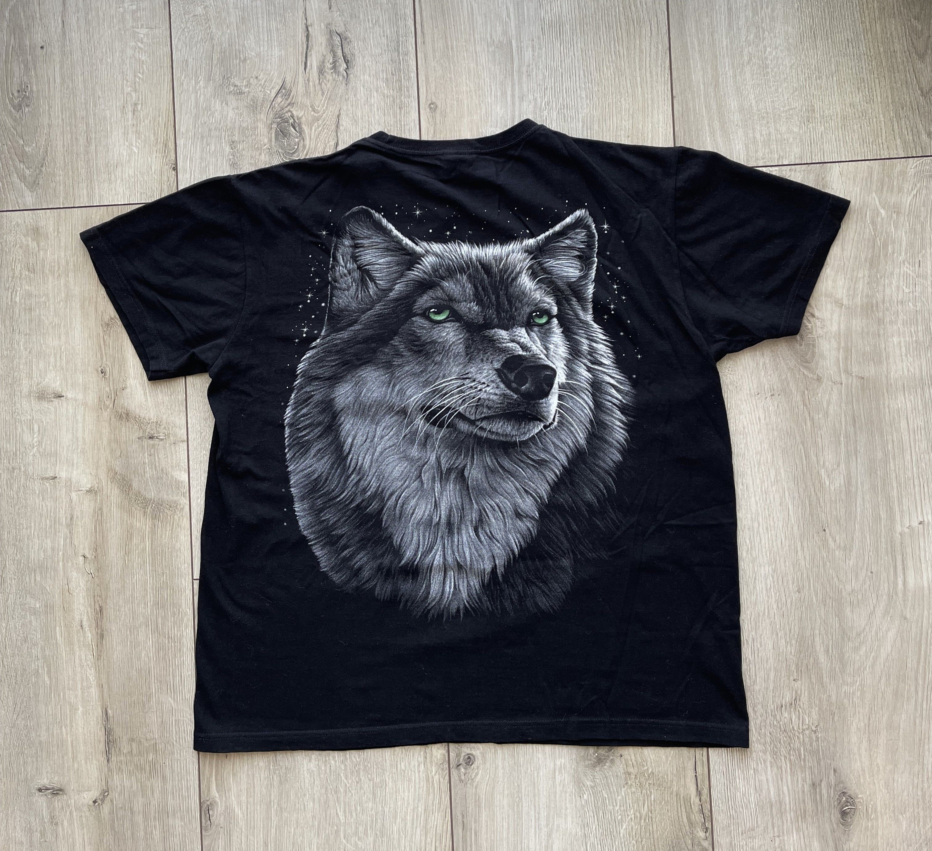 Vintage HOT ROCK, WOLF. Vintage T-shirt. Size US L / EU 52-54 / 3 - 6 Thumbnail