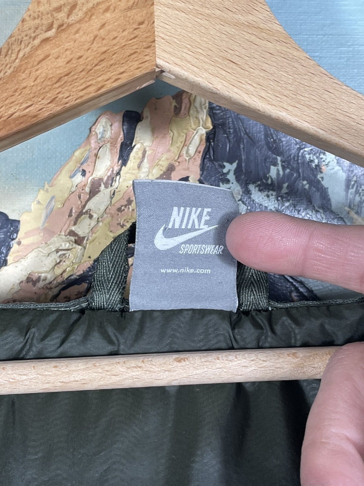 Nike × Vintage Nike Small Swoosh Zip Hoodie Jacket Khaki Y2k 00s Retro Size XS / US 0-2 / IT 36-38 - 11 Thumbnail