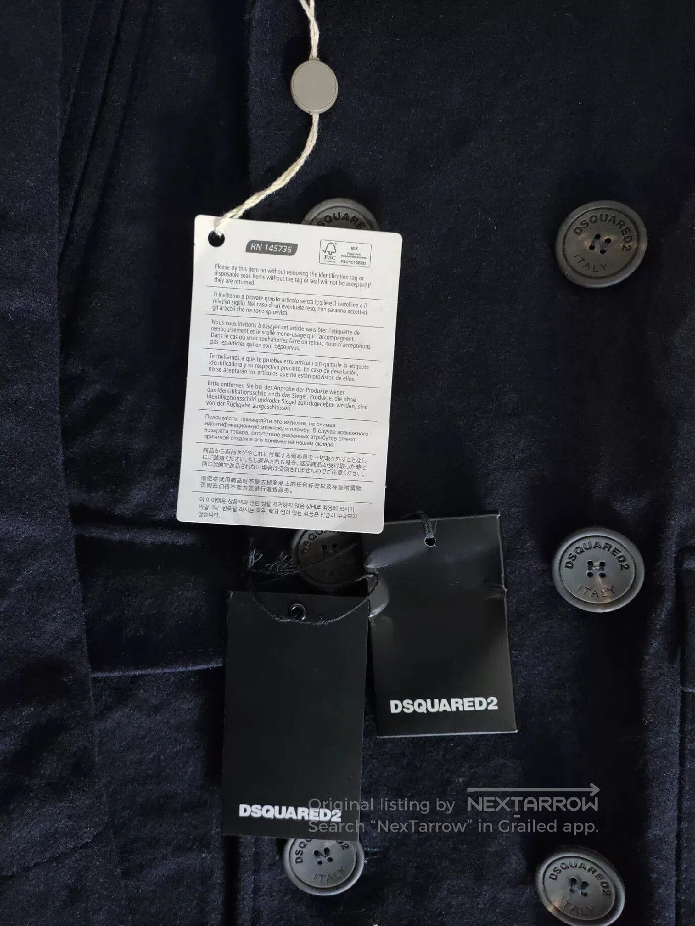 Dsquared2 DSQUARED2 Men's Wool Double. Size US M / EU 48-50 / 2 - 4 Thumbnail