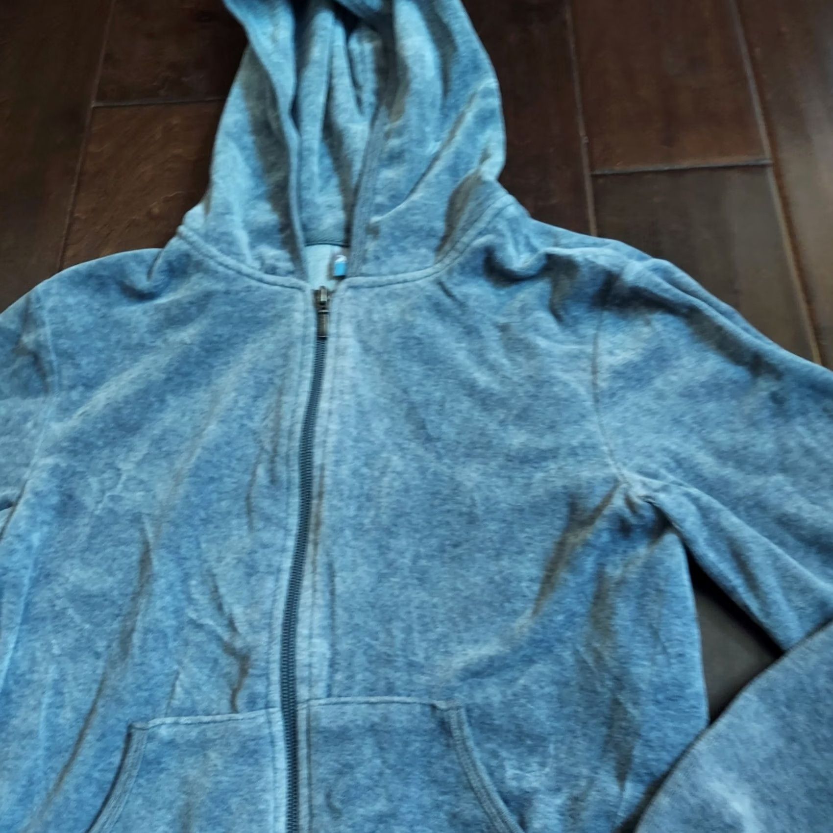 Tek Gear Tek Gear Women's Heather Gray Full Zip Hoodie S with Pockets - Gray, Cotton Polyester, Regular, Body Womens Size S / US 4 / IT 40 - 5 Thumbnail