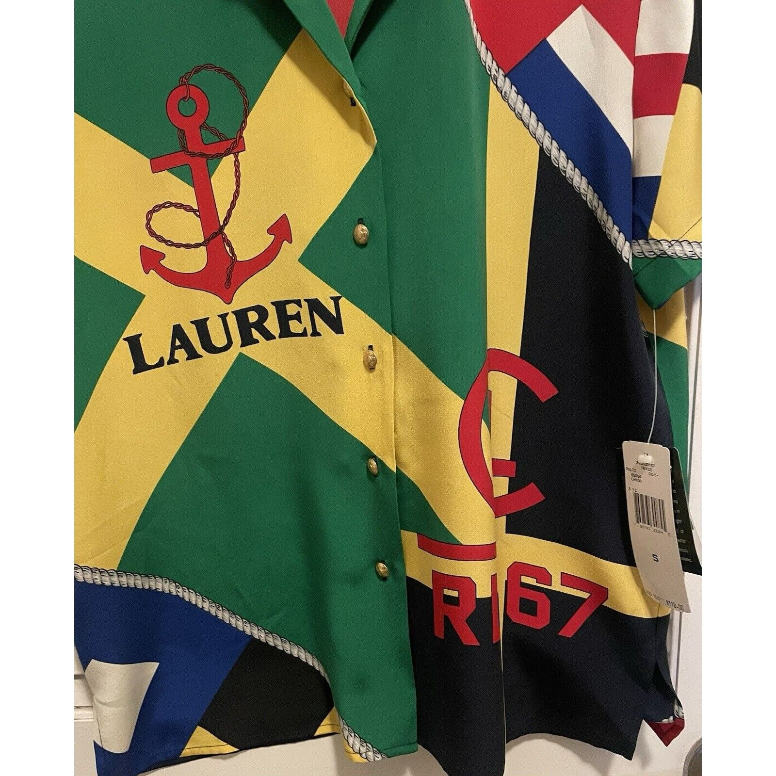 Lauren Ralph Lauren Vtg LAUREN Ralph Lauren Women’s All Over Print Nautical Shir Size S / US 4 / IT 40 - 3 Thumbnail