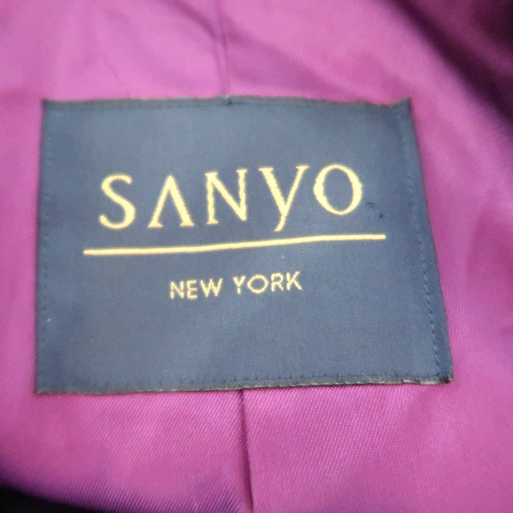 Vintage VINTAGE 80s Sanyo Navy Blue Wool Double-Breasted Coat M Women Overcoat Casual Workwear 100% Wool Button Mid-Length Mens? No, Women Size M / US 6-8 / IT 42-44 - 5 Thumbnail