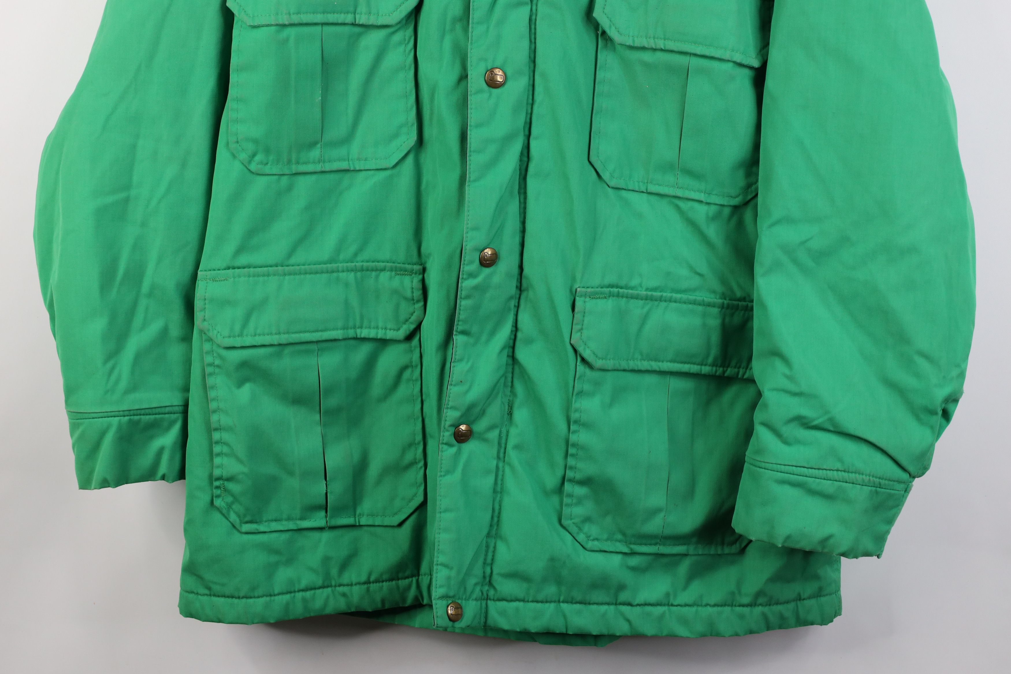 Woolrich Woolen Mills Vintage 70s Woolrich Hooded Parka Jacket Lime Green USA Size XL / US 12-14 / IT 48-50 - 3 Thumbnail