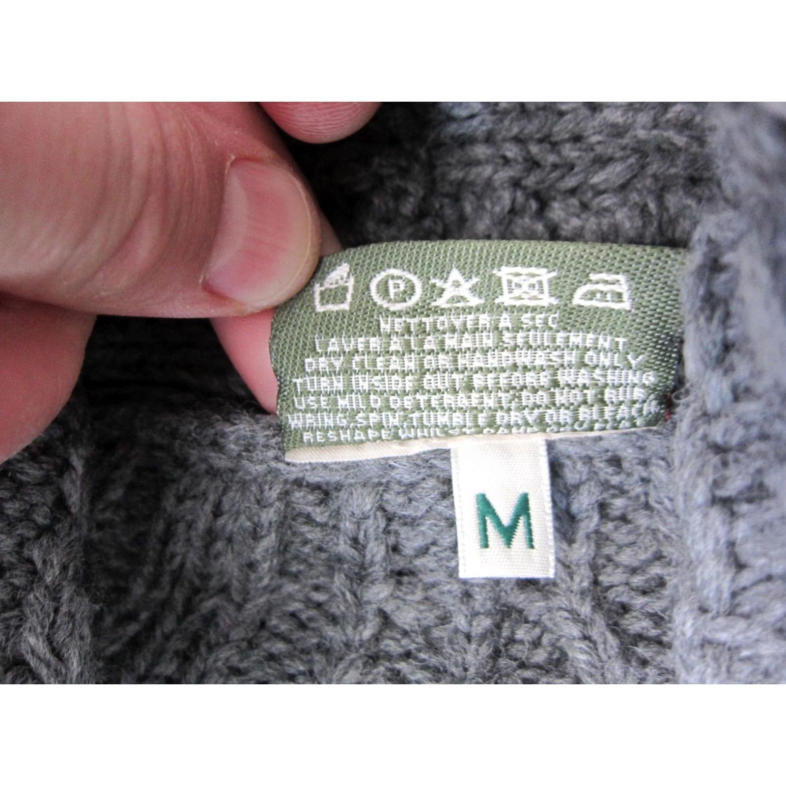 Vintage VINTAGE Carraig Donn Cardigan Womens Medium Gray Merino Wool Open Cable Knit 90s Size M / US 6-8 / IT 42-44 - 4 Thumbnail