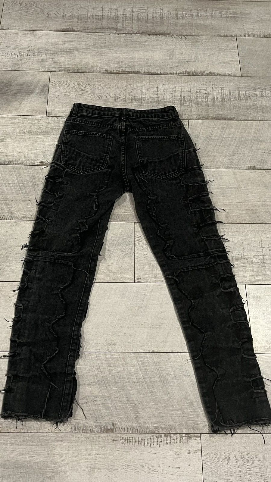 Rockstar Games Frayed Distressed Y2K Jeans Black Size US 30 / EU 46 - 3 Thumbnail