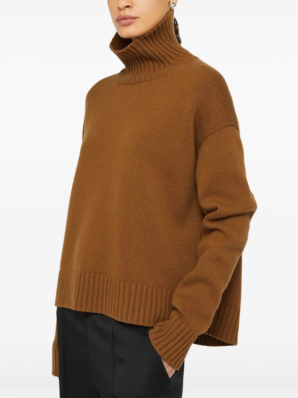 Jil Sander o1w1db10825 Jumper Sweater in Brown Size L / US 10 / IT 46 - 4 Thumbnail