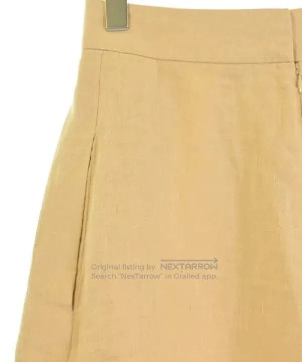 Hermes Hermes Light Camel Linen Skirt Size 42" / US 20 - 4 Thumbnail