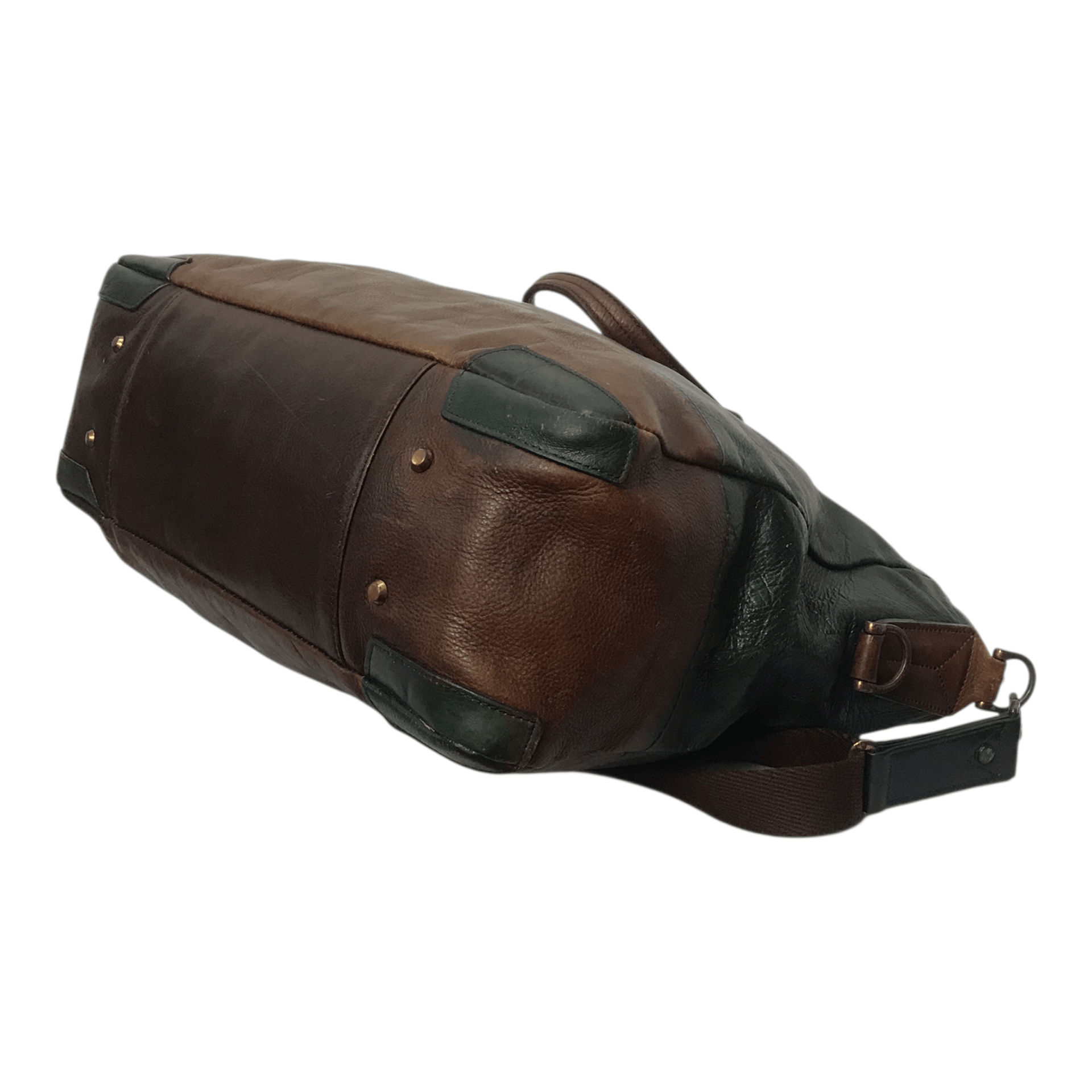 MasterPiece Masterpiece Dark Green Leather Tote/Sling Bag Size ONE SIZE - 12 Thumbnail