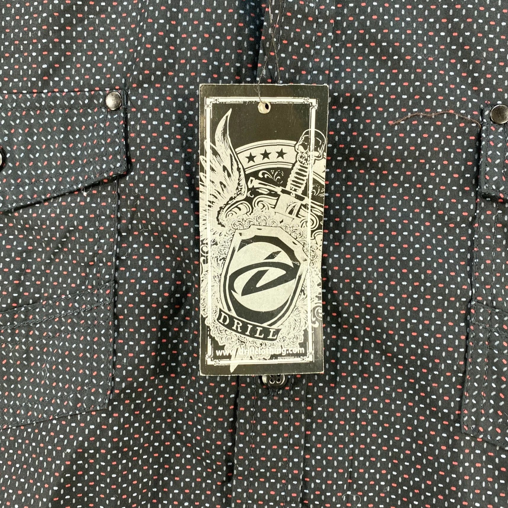 Vintage Drill Clothing Mens XL Button-Up Shirt Black Long Sleeve NWT Internet Price 8 Size US XL / EU 56 / 4 - 3 Thumbnail