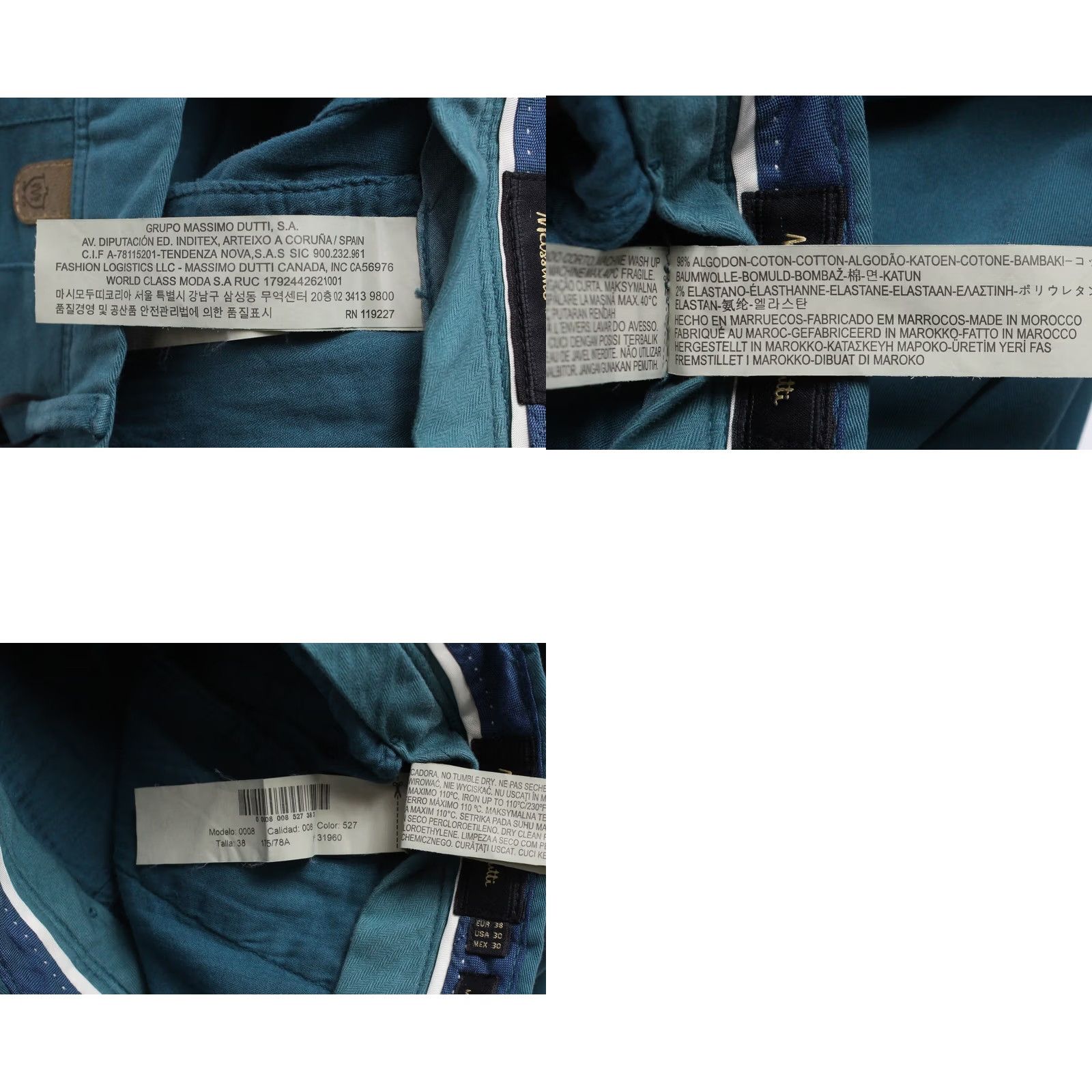 Massimo Dutti MASSIMO DUTTI 0008 Slim Fit Trousers Men's US 30 Chino Zip Fly Size US 30 / EU 46 - 8 Thumbnail