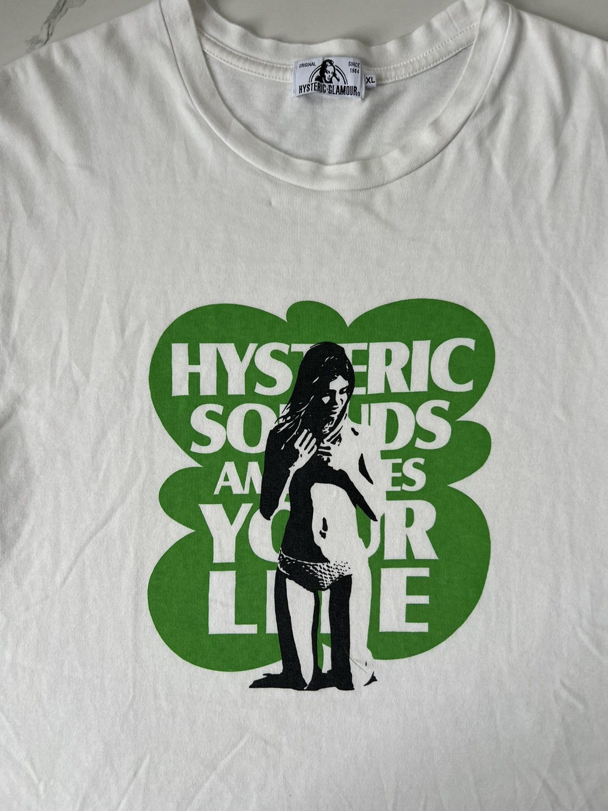 Hysteric Glamour HYSTERIC GLAMOUR HIS GIRL 4 LEAVES BIG LOGO TEE Y2K Size US XL / EU 56 / 4 - 2 Thumbnail