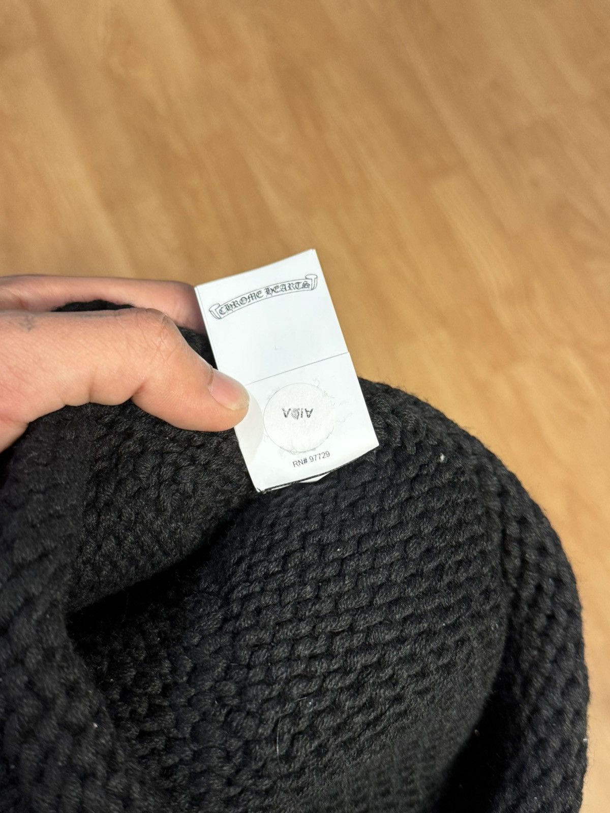 Chrome Hearts Chrome Hearts Black Cashmere Black Cross Patch Beanie Size ONE SIZE - 11 Thumbnail