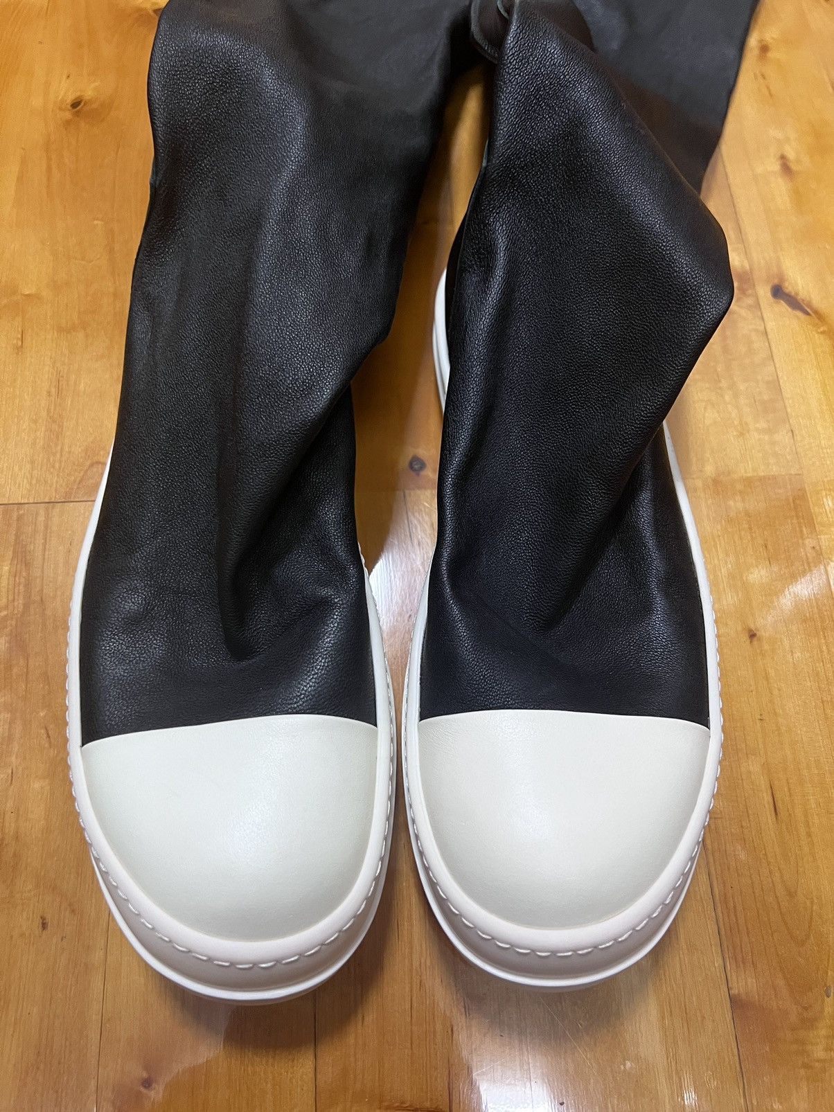Rick Owens Rick owens mainline leather thigh high stocking sz39 Size US 9 / IT 39 - 2 Thumbnail