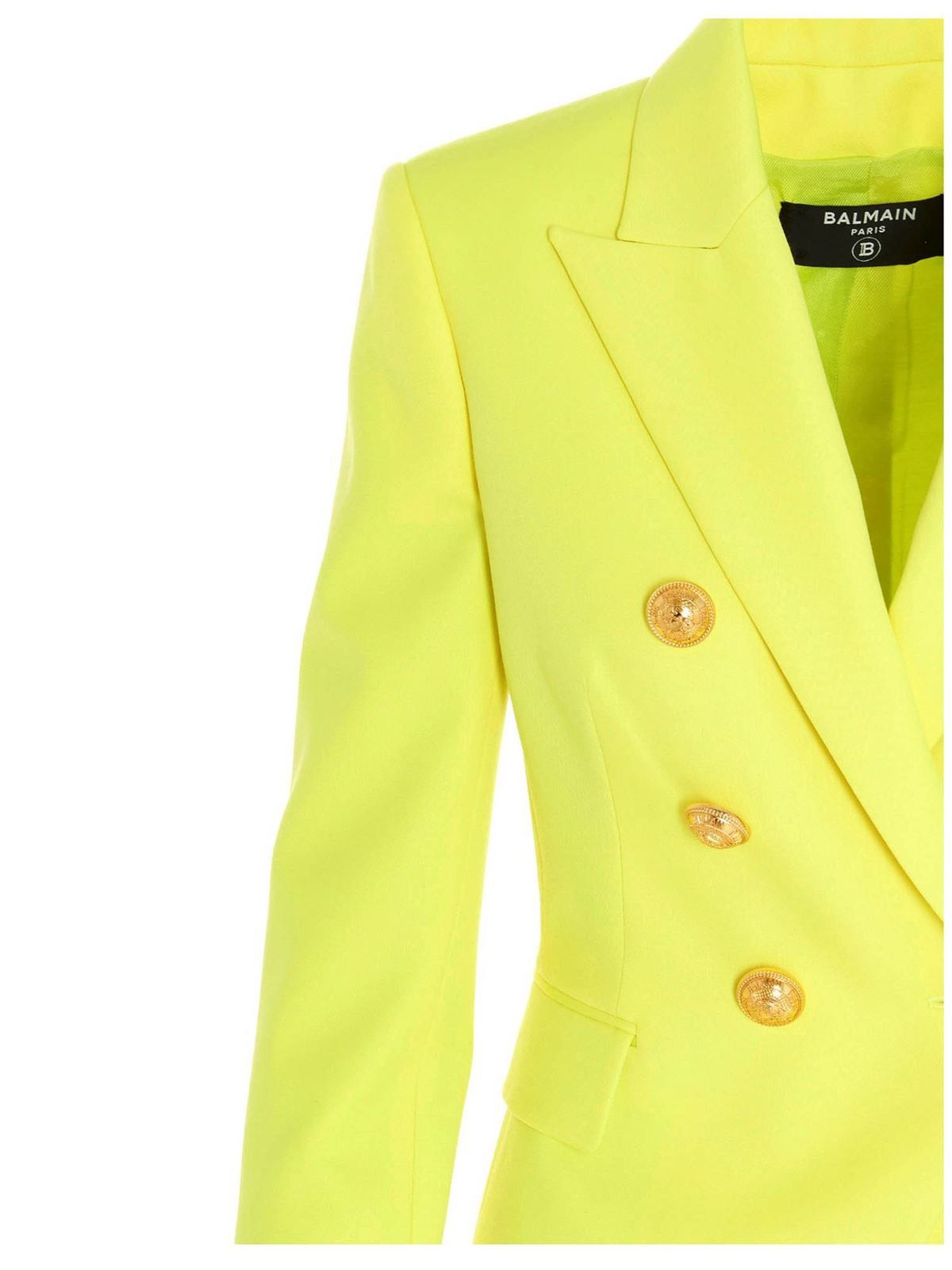 Balmain o1y0525 Blazer in Yellow Size S / US 4 / IT 40 - 2 Thumbnail