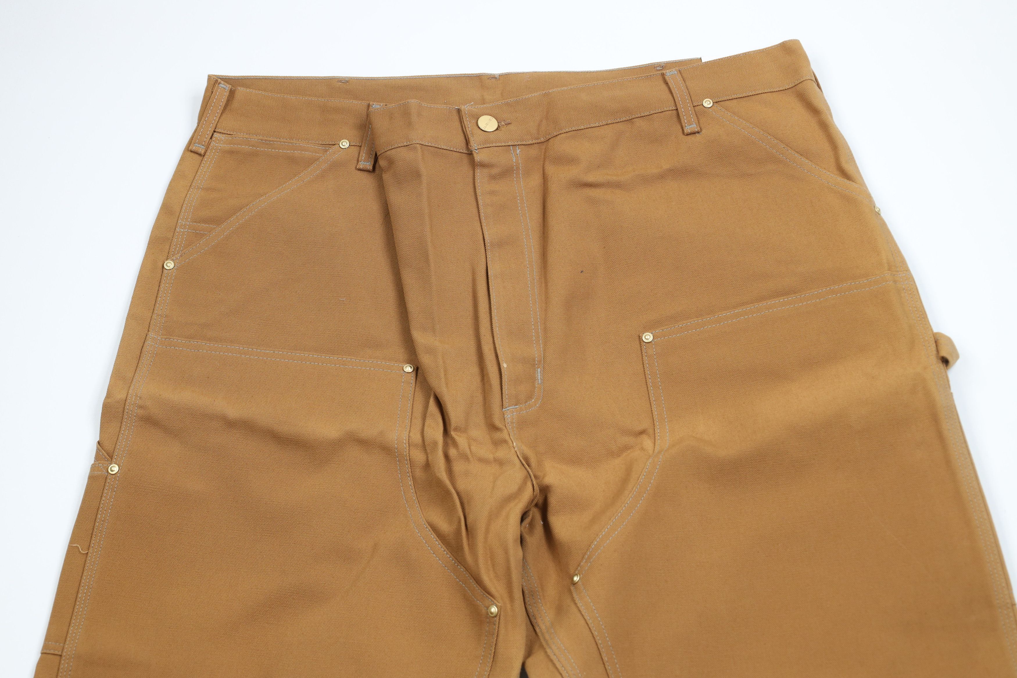 Carhartt Deadstock Vintage 90s Carhartt Wide Leg Pants Duck Brown USA Size US 44 / EU 60 - 2 Thumbnail
