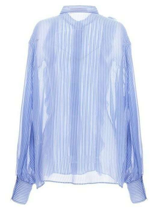 Valentino o1y0326 Silk Shirt in Light Blue Size L / US 10 / IT 46 - 2 Thumbnail