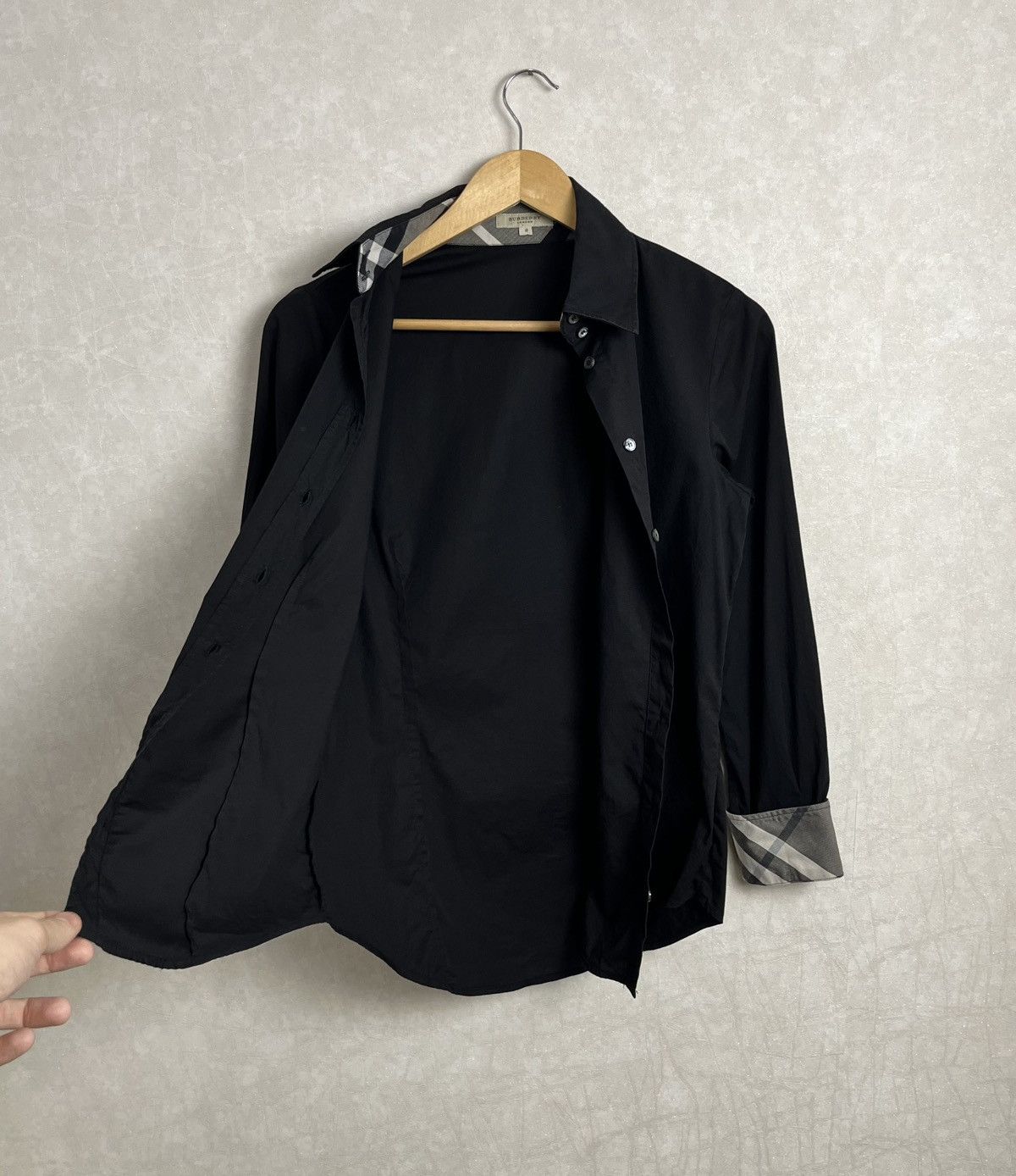 Burberry Burberry Nova Check Black Shirt Size S / US 4 / IT 40 - 10 Thumbnail