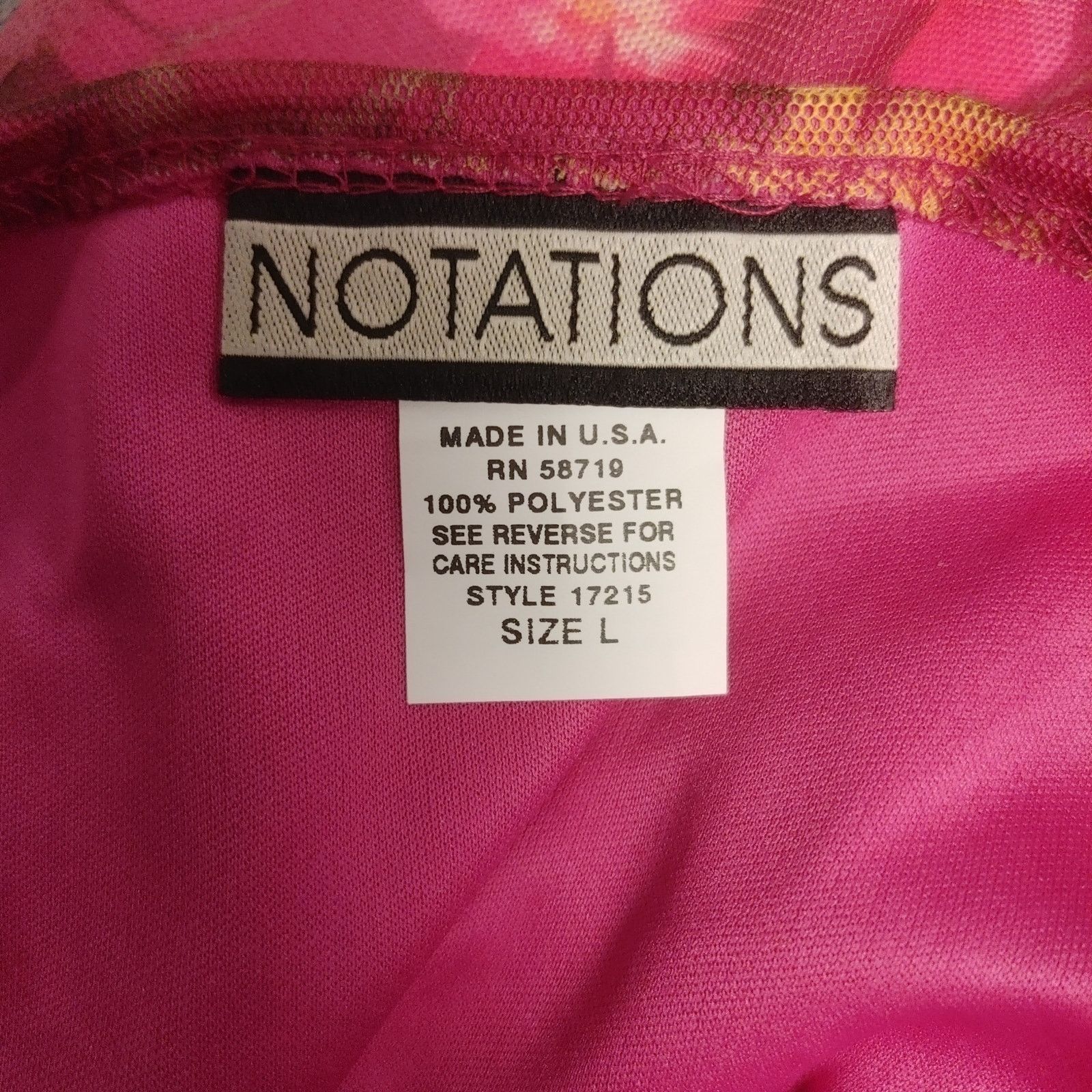 Other Notations Womens LG Pink Sheer Lined Grannycore Floral Top Size L / US 10 / IT 46 - 4 Thumbnail