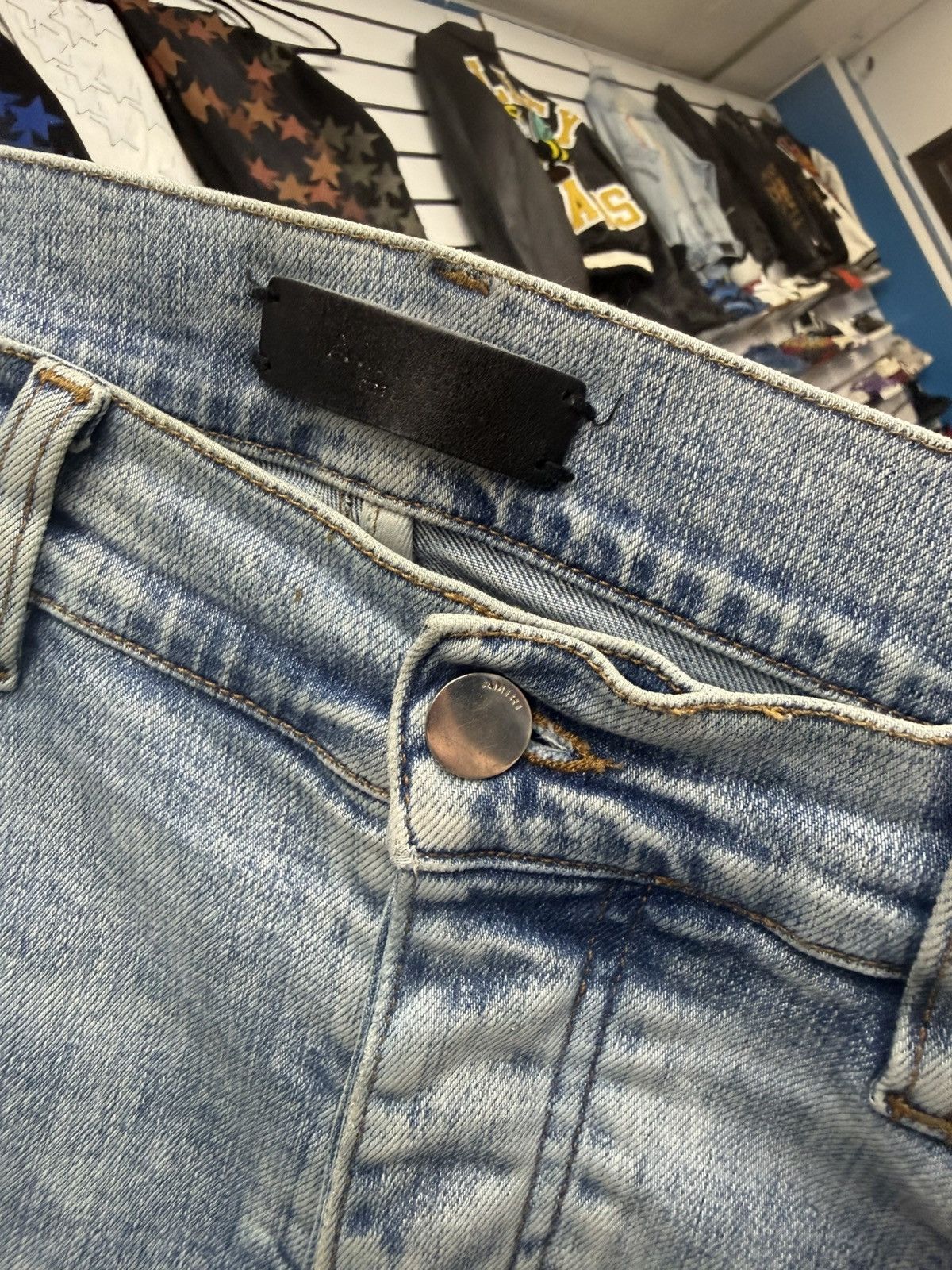 Amiri Amiri MX1 - Sparkle/Glitter Patched (Clay/Indigo) Size US 32 / EU 48 - 6 Thumbnail