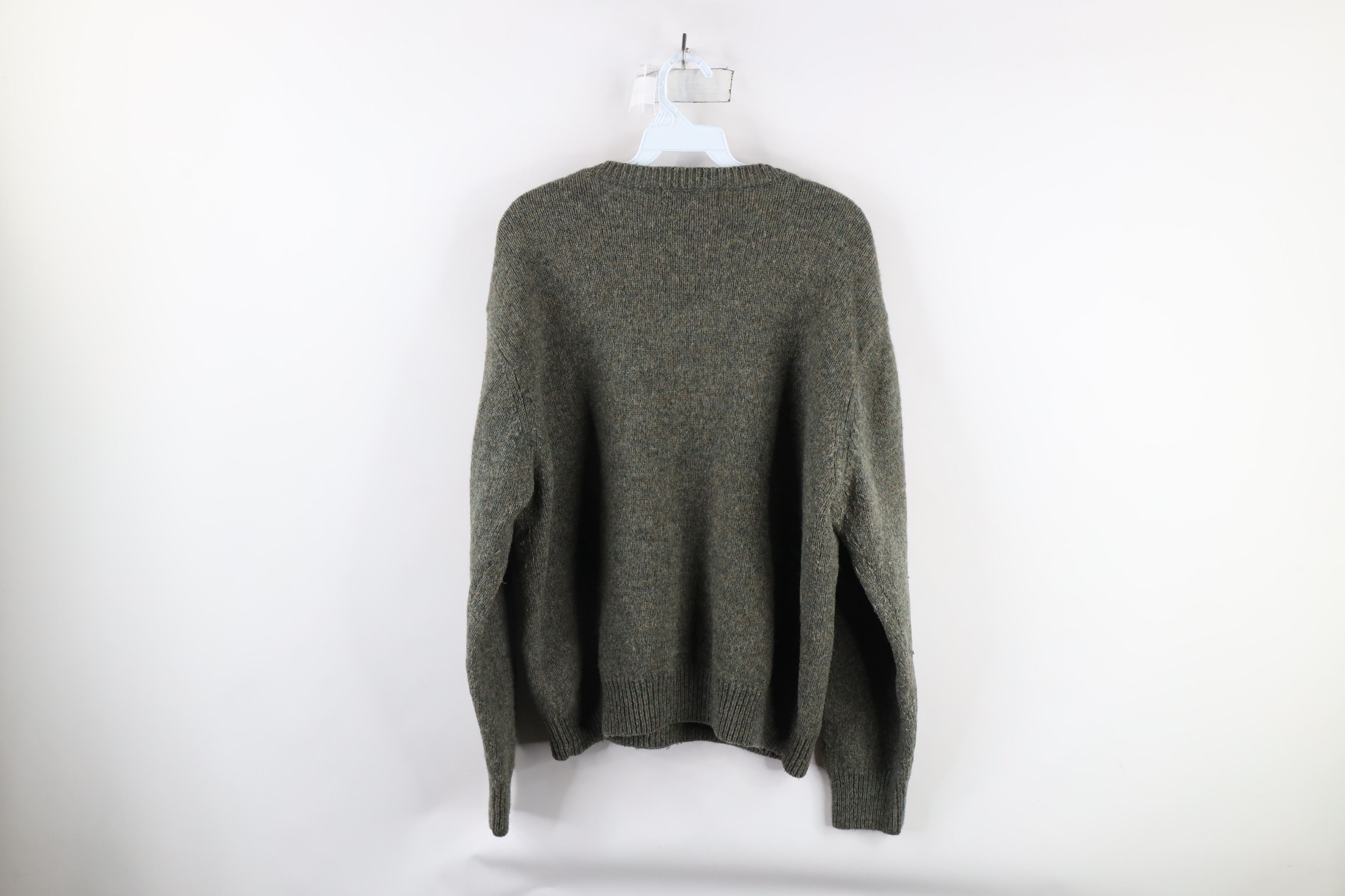 Cabelas × Vintage Vintage Cabelas Blank Wool Blend Knit Sweater Heather Green Size US L / EU 52-54 / 3 - 6 Thumbnail