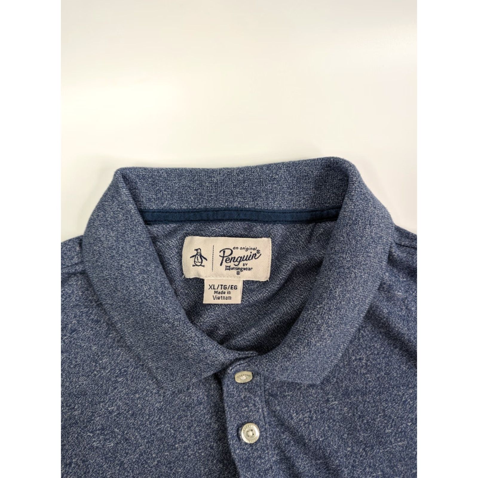 Vintage Penguin Polo Shirt Men's XL Navy Short Sleeve Cotton Blend Solid Polo Size US XL / EU 56 / 4 - 5 Thumbnail