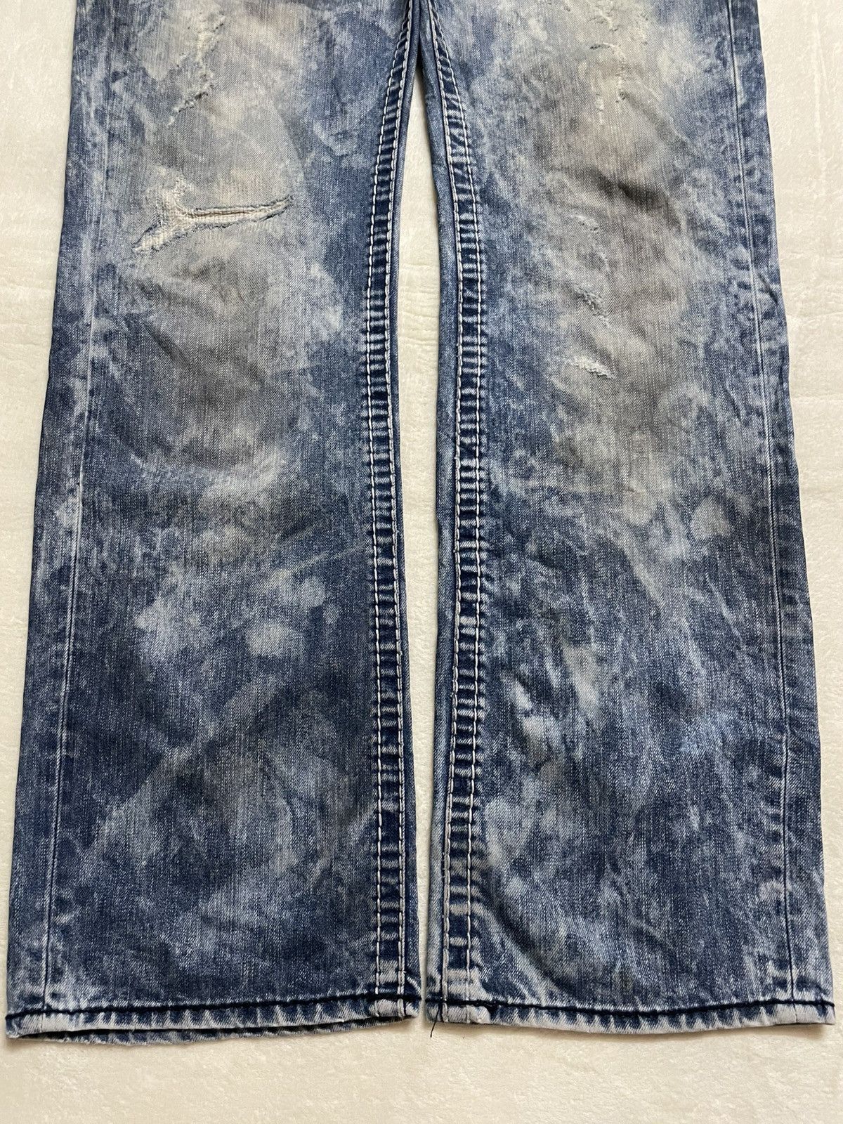 Japanese Brand Vintage Buckaroo Rusty Acidwash Distress Ripped Jeans Size US 37 - 3 Thumbnail