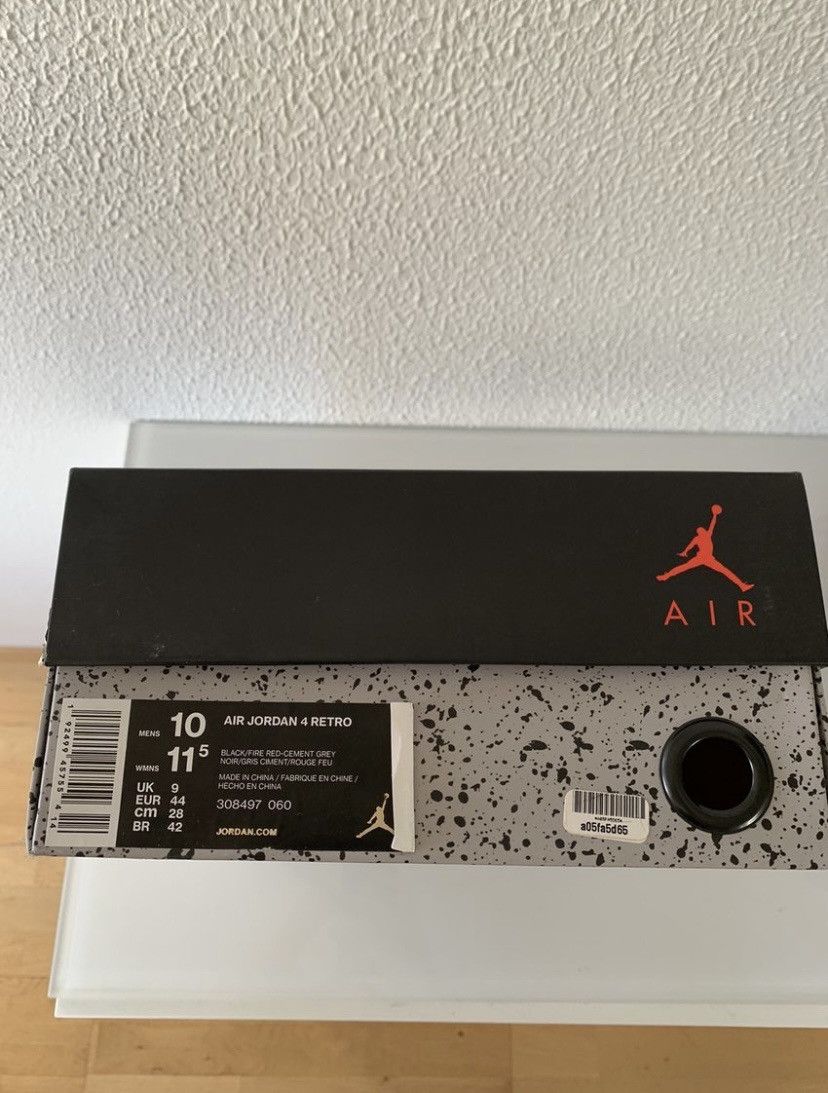 Jordan Brand Jordan 4 'Bred' 2019 Size US 10 / EU 43 - 7 Thumbnail