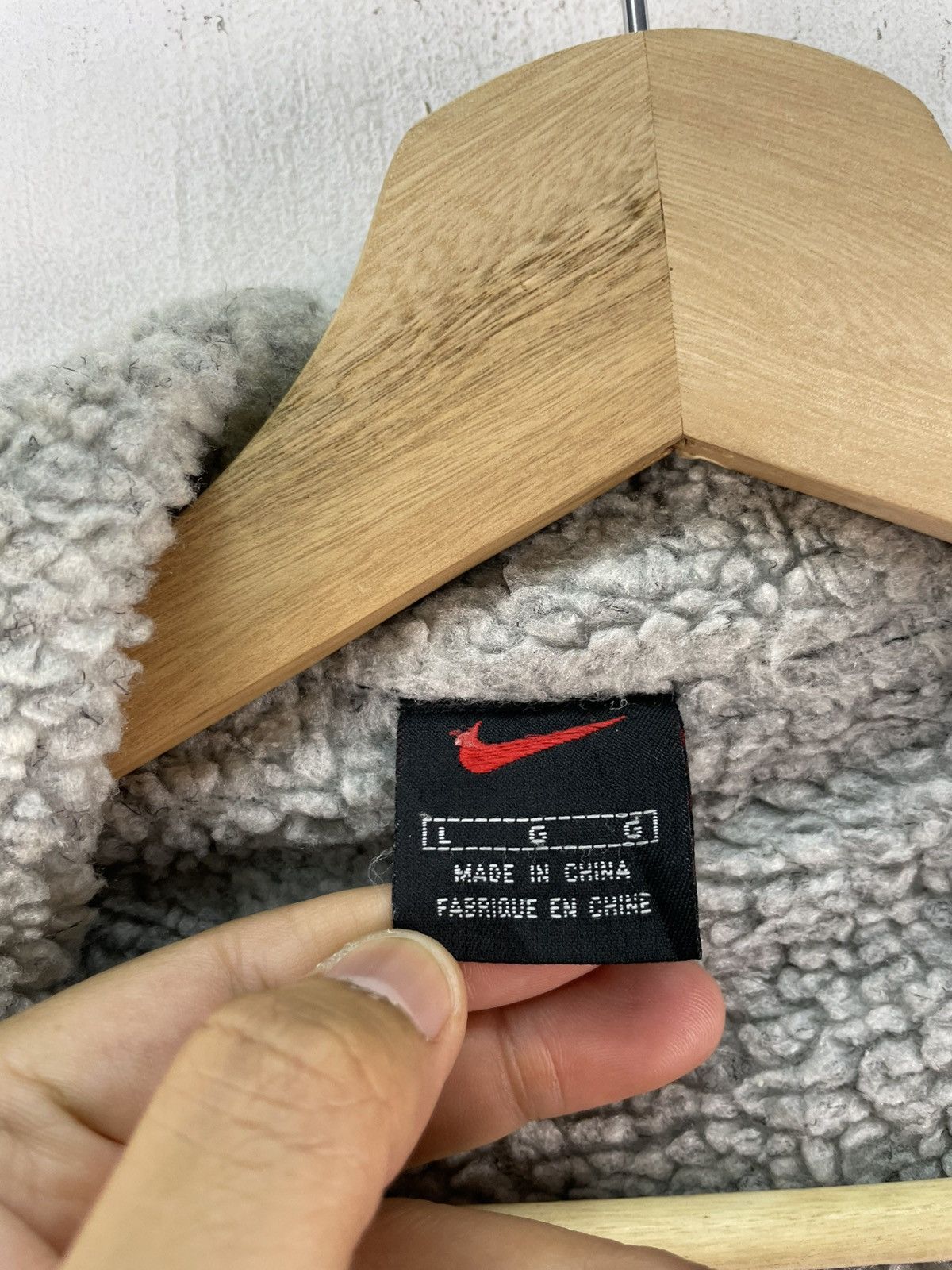 Nike × Vintage Vintage 90s Nike Center Raincoat Hoodie Jacket Sherpa Lining Size US L / EU 52-54 / 3 - 4 Thumbnail