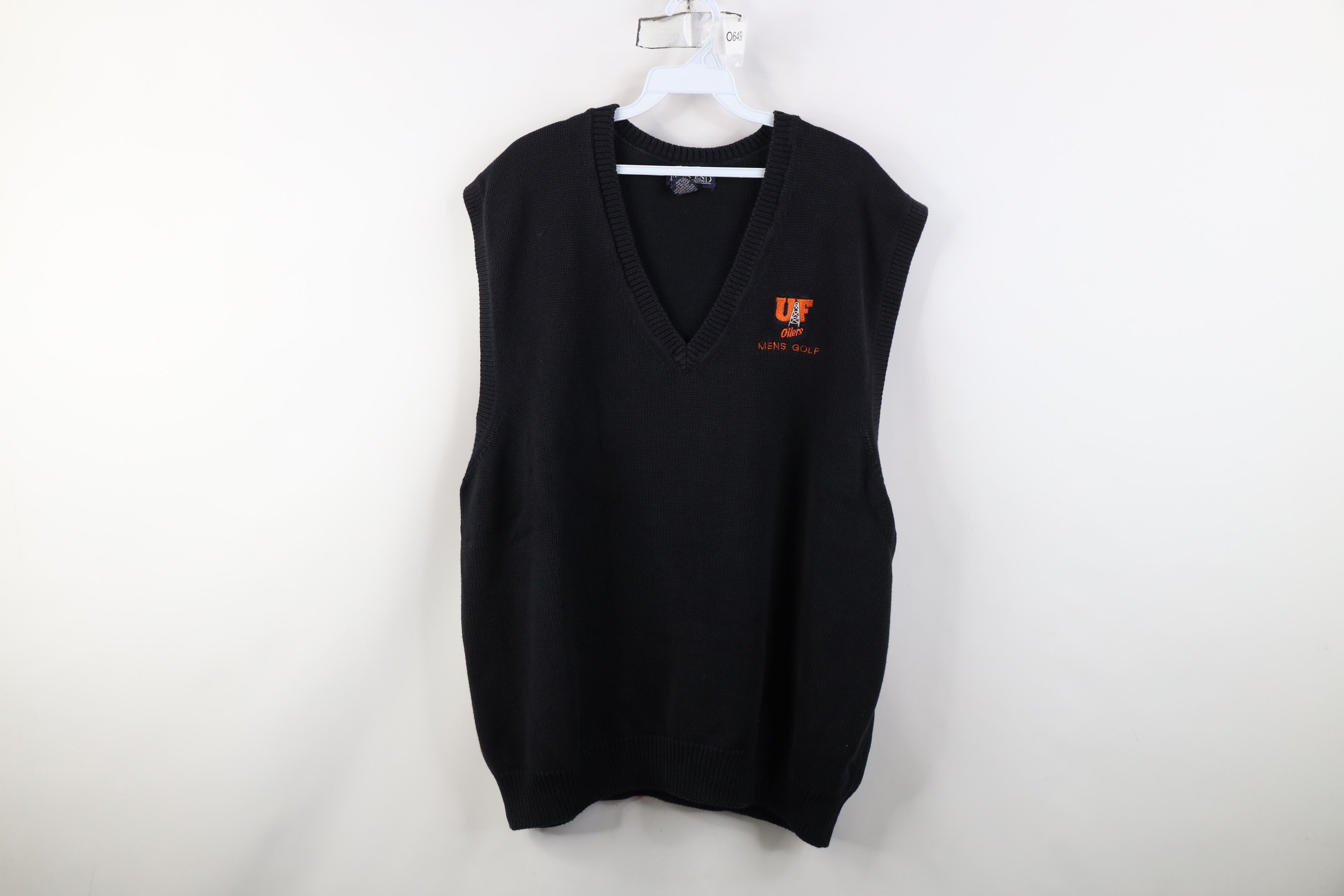 Lands' End Vintage 90s Lands End University of Findlay Sweater Vest Size US XL / EU 56 / 4 - 1 Thumbnail