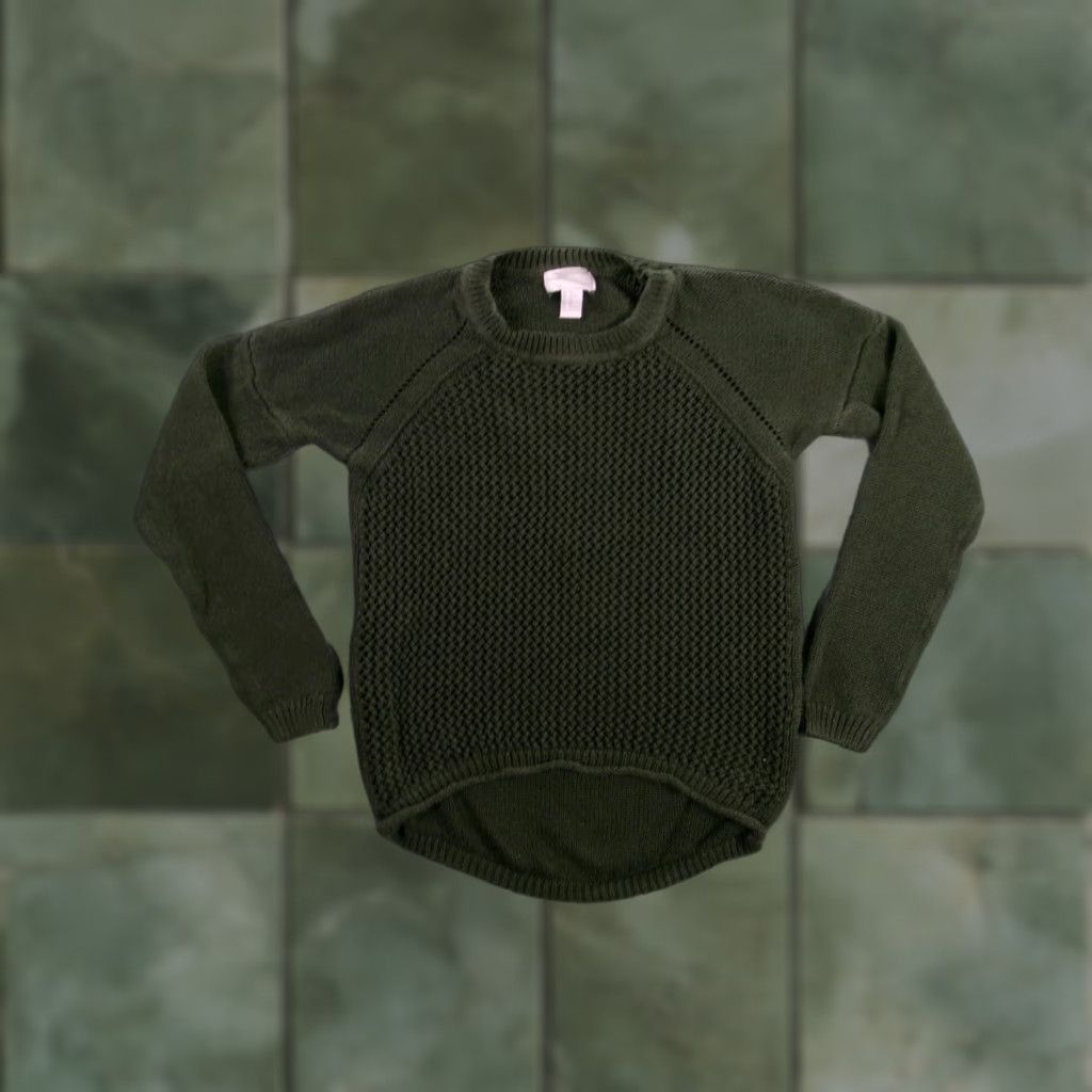 Forever 21 FOREVER 21 Sweater Women XS Dark Green Textured Raglan Sleeve Cozy Chic Size XS / US 0-2 / IT 36-38 - 1 Thumbnail