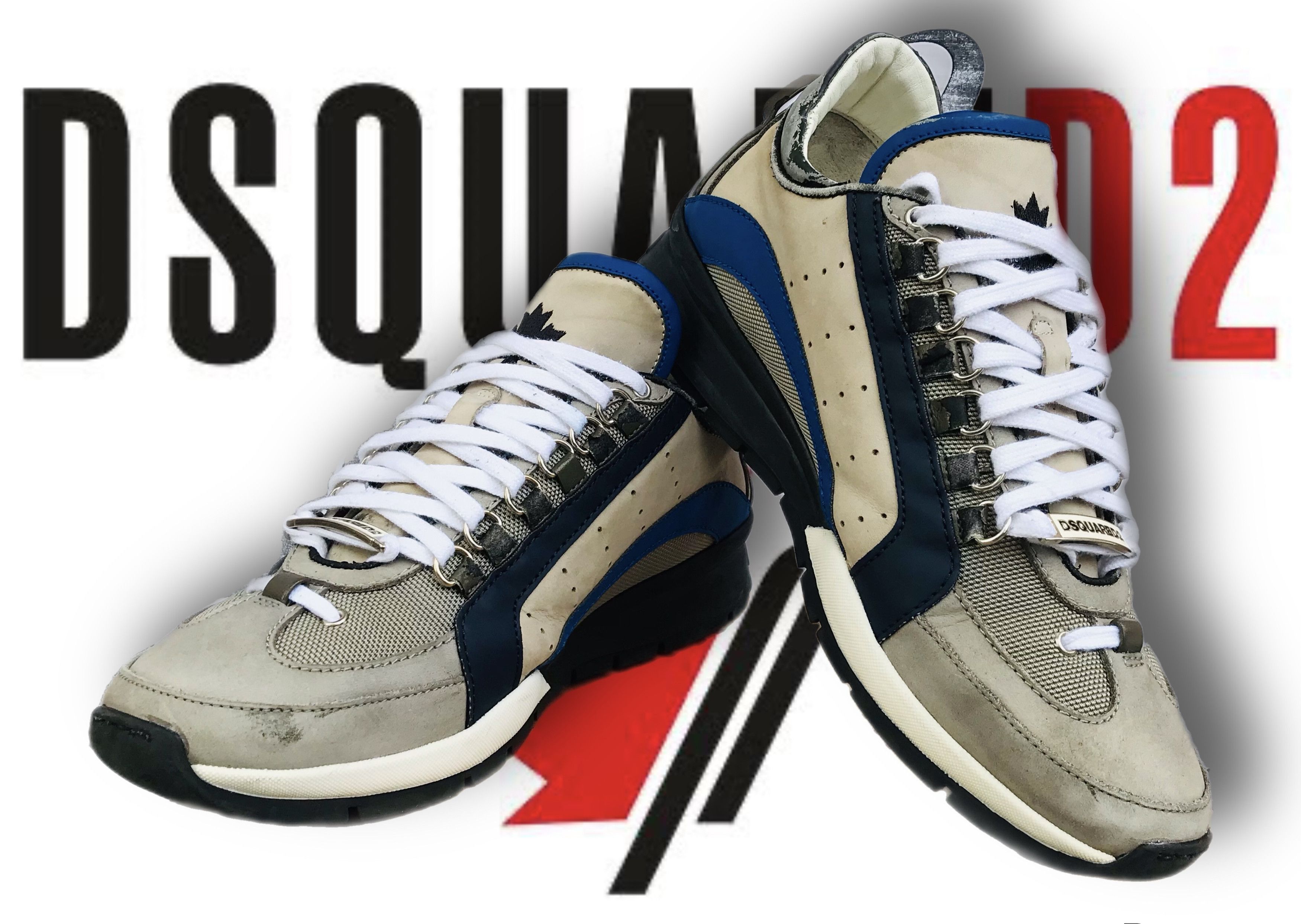 Dsquared2 Dsquared2 Kick it 1964 Men's Low Top Leather Shoes Vintage Size US 8 / EU 41 - 7 Thumbnail