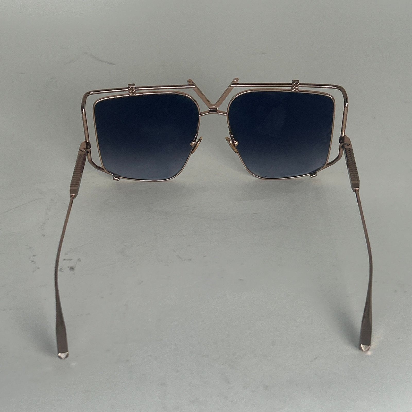 Valentino Valentino Rose Gold Wireframed 'V' Sunglasses Size ONE SIZE - 3 Thumbnail