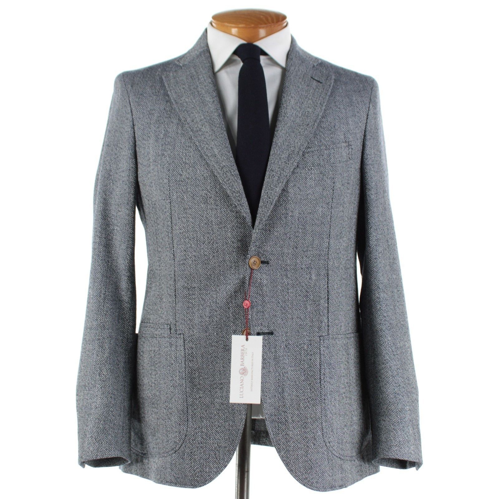 Luciano Barbera Luciano Barbera Sport Coat Size 40 US in Blue Size 40R - 1 Thumbnail
