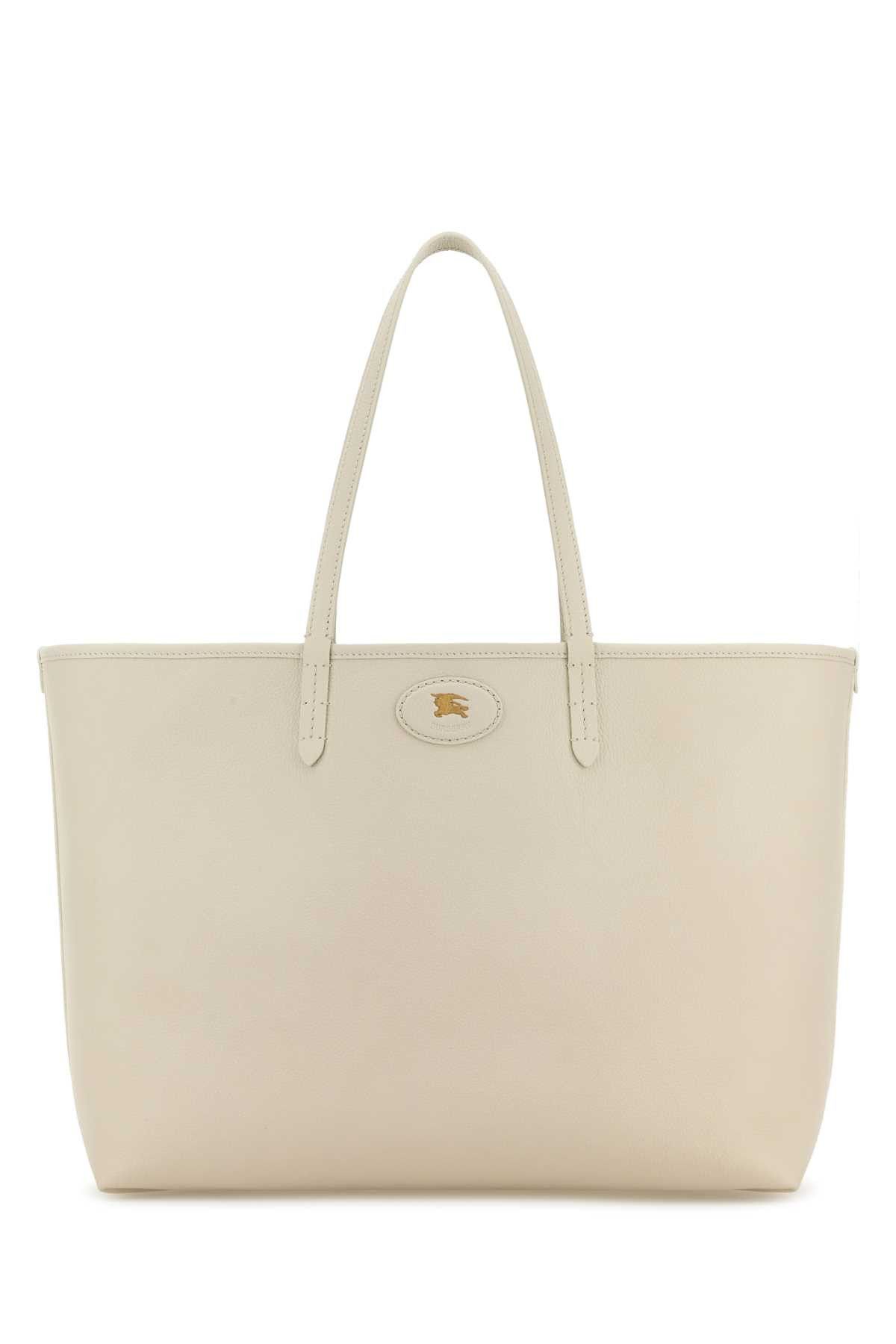 Ivory Leather Reversibile Bag