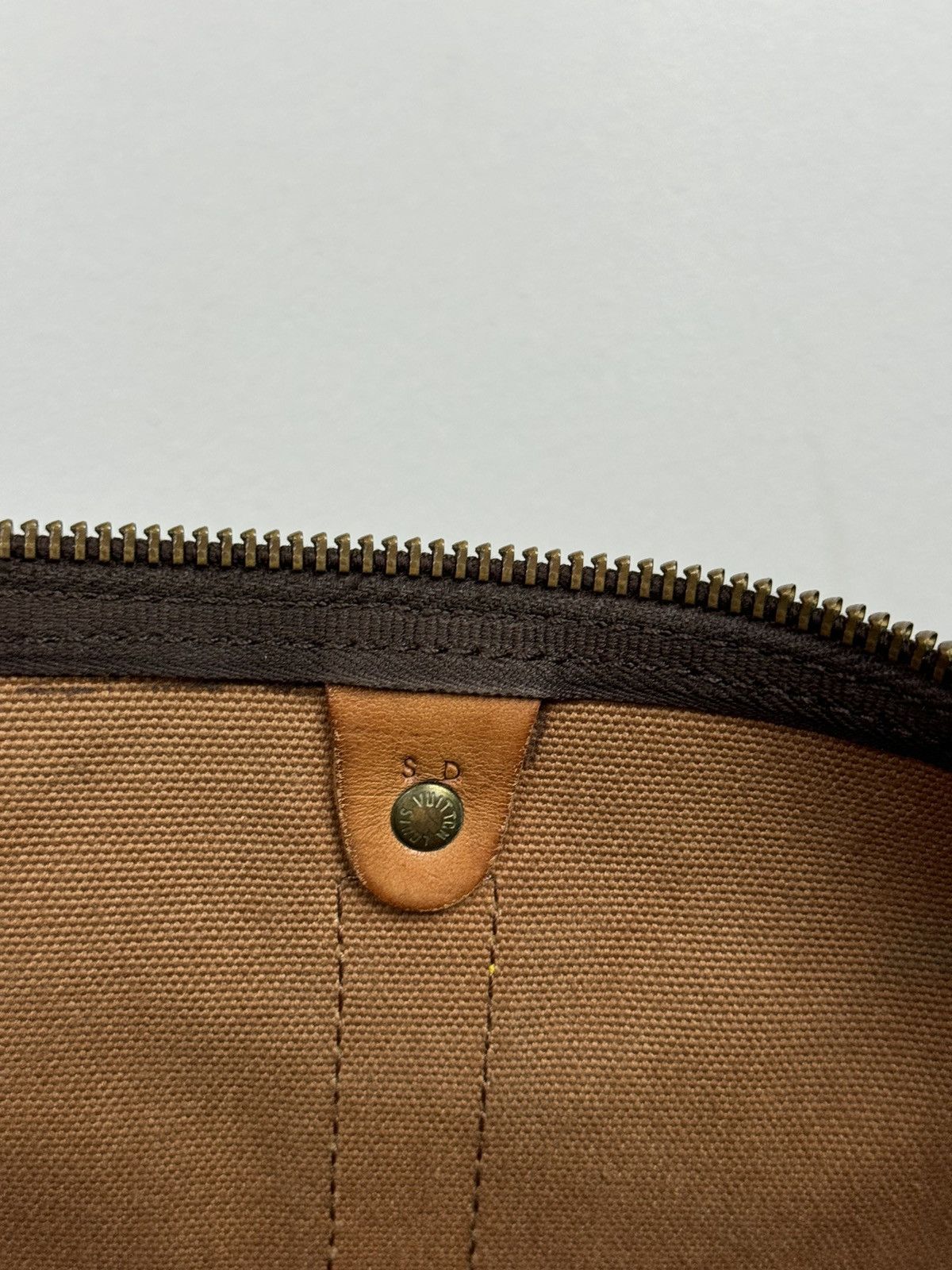 Genuine Leather Luxury travel bag Louis Vuitton Keepall 55 original item Size ONE SIZE - 8 Thumbnail