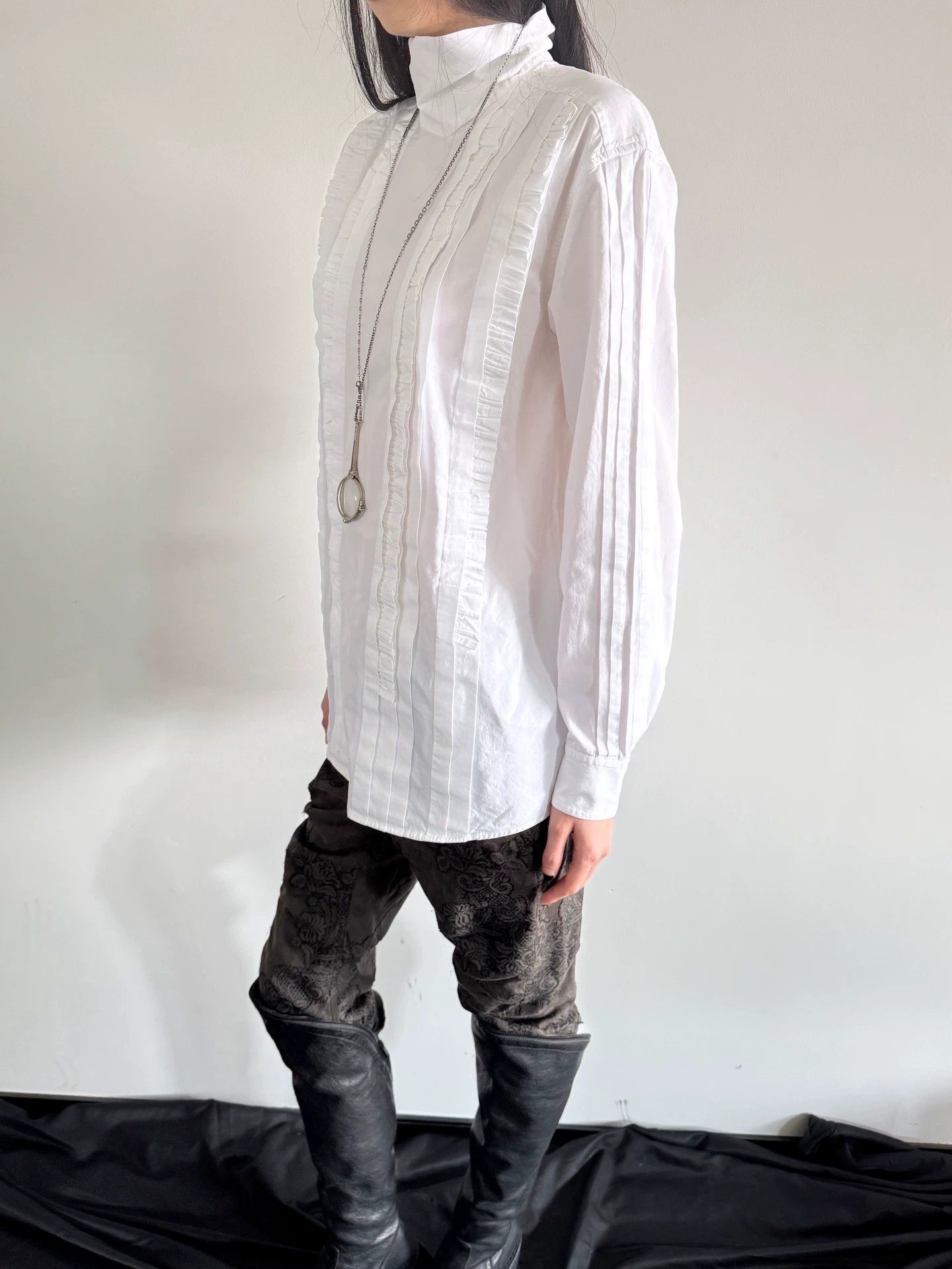 Dries Van Noten Dries Van Noten Vintage White Turtleneck Shirt Size S Size S / US 4 / IT 40 - 9 Thumbnail