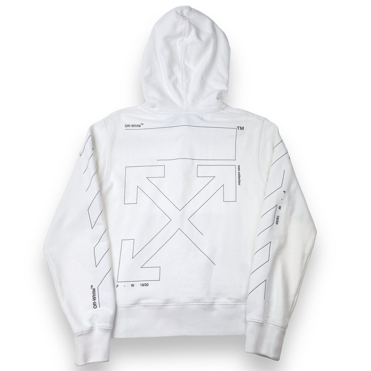 Off-White Off-White Unfinished Arrows White Hoodie Size US XS / EU 42 / 0 - 4 Thumbnail