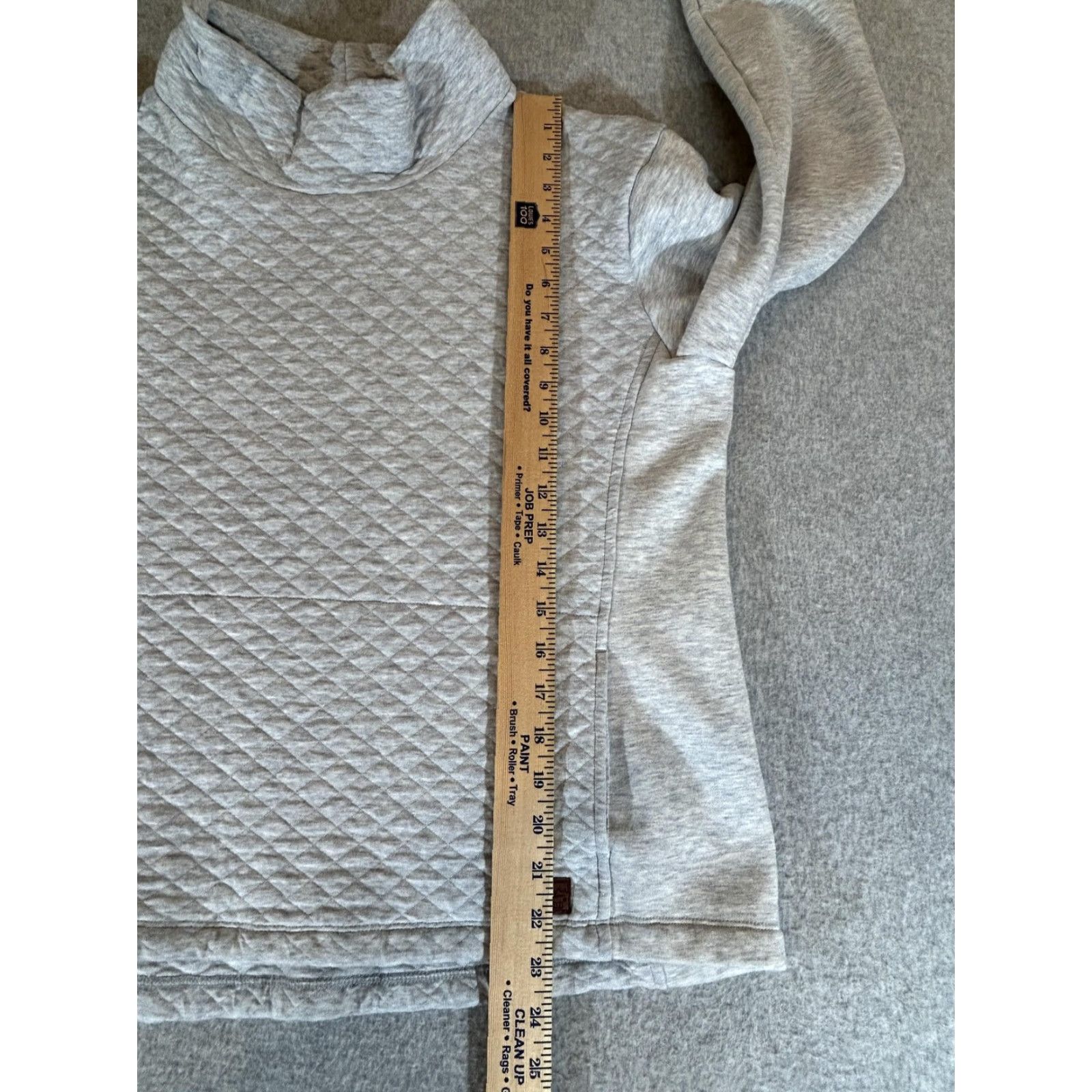 Vintage LL Bean Sweatshirt Womens Large Petite Pullover Gray Quilted Funnel Neck Tunic Size L / US 10 / IT 46 - 5 Thumbnail