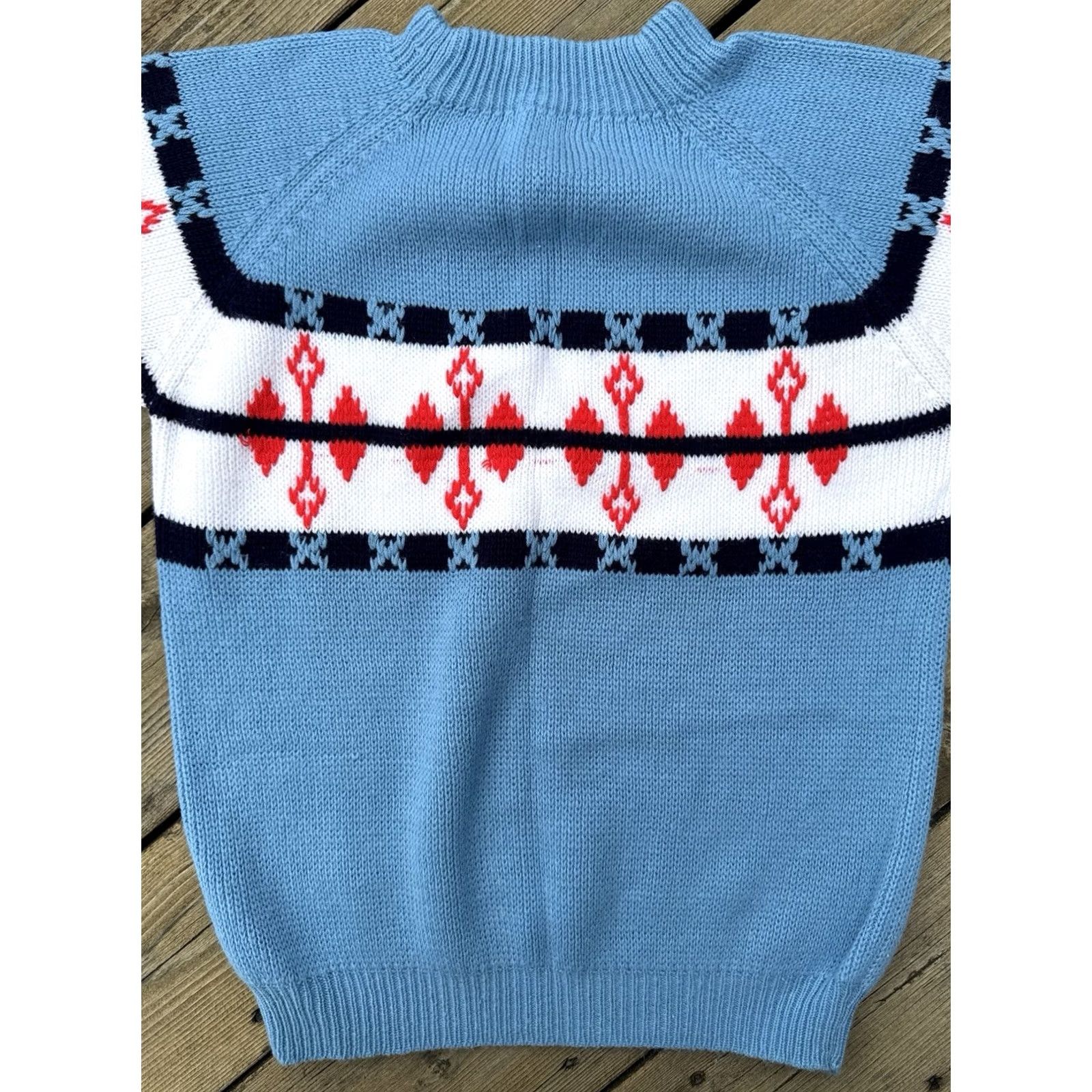 Vintage VINTAGE Nordic Ski Sweater Blue Red White Knit S Adult XS 70s 80s JCPenney Size S / US 4 / IT 40 - 5 Thumbnail