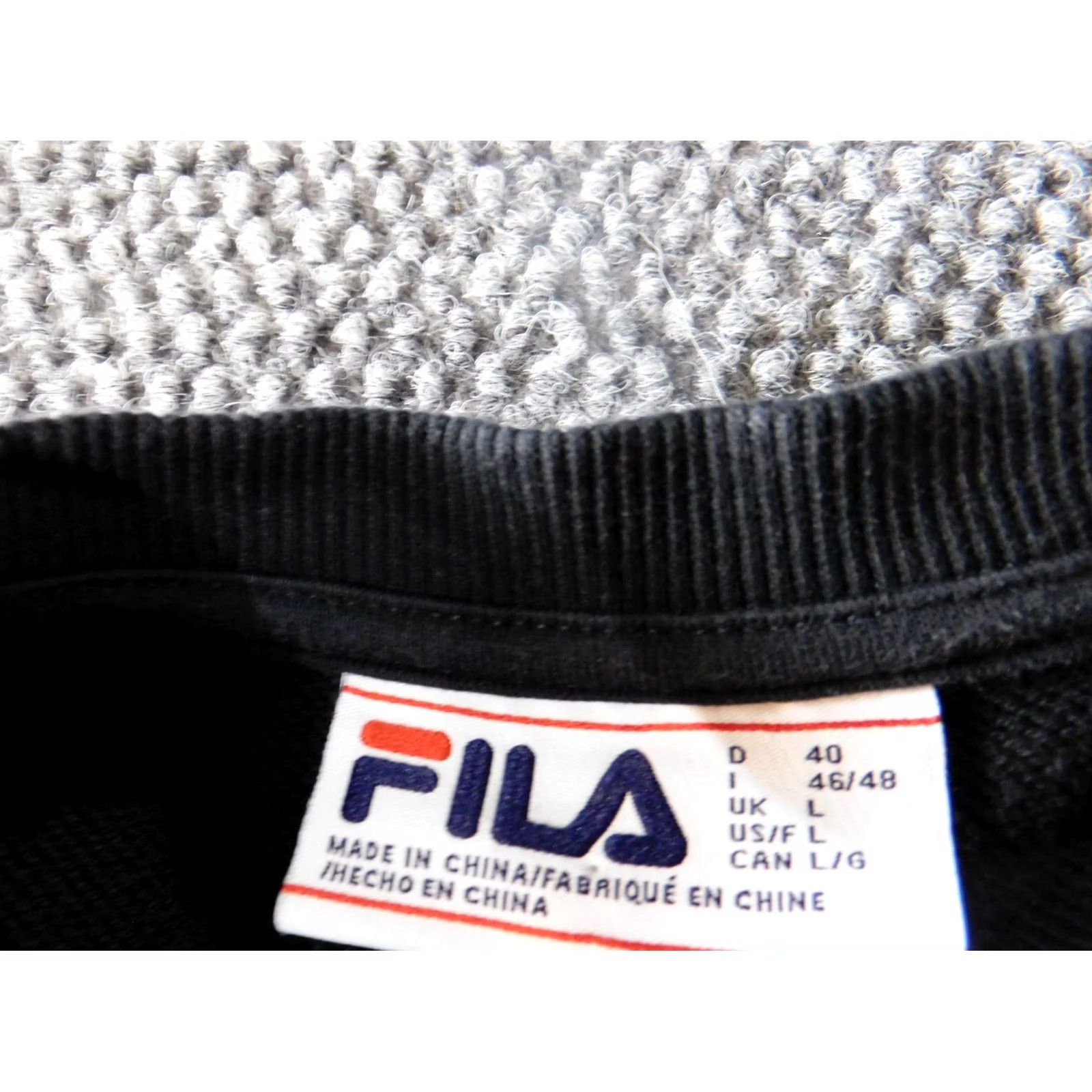 Fila FILA Womens Sweatshirt L Black Crewneck Graphic Pullover Cotton Polyester Knit Logo Classic Regular Sweatshirt Women Size L / US 10 / IT 46 - 5 Thumbnail