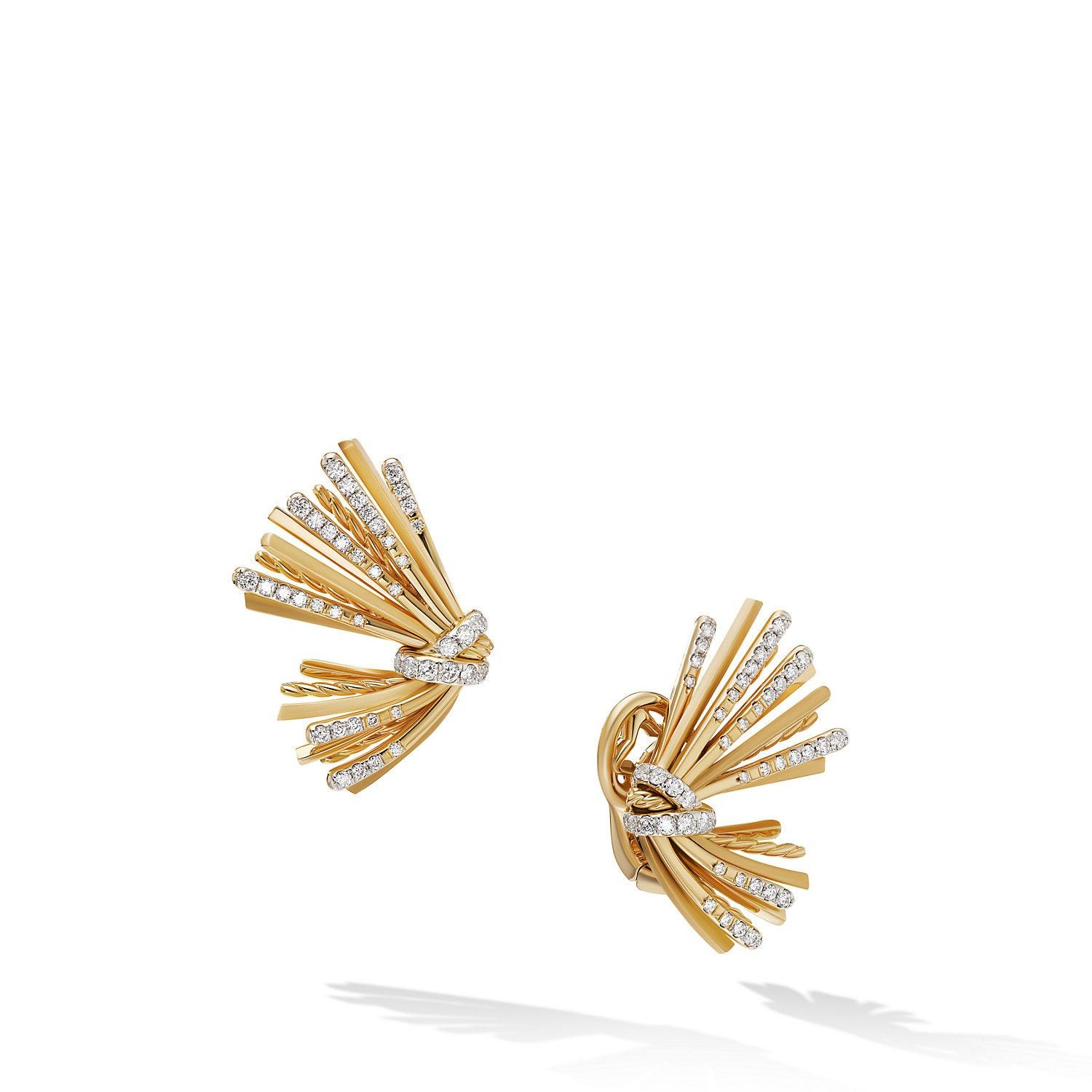 David Yurman o1w1db10525 E16850D Earrings in 18K Yellow Gold with Diamond Size ONE SIZE - 1 Thumbnail
