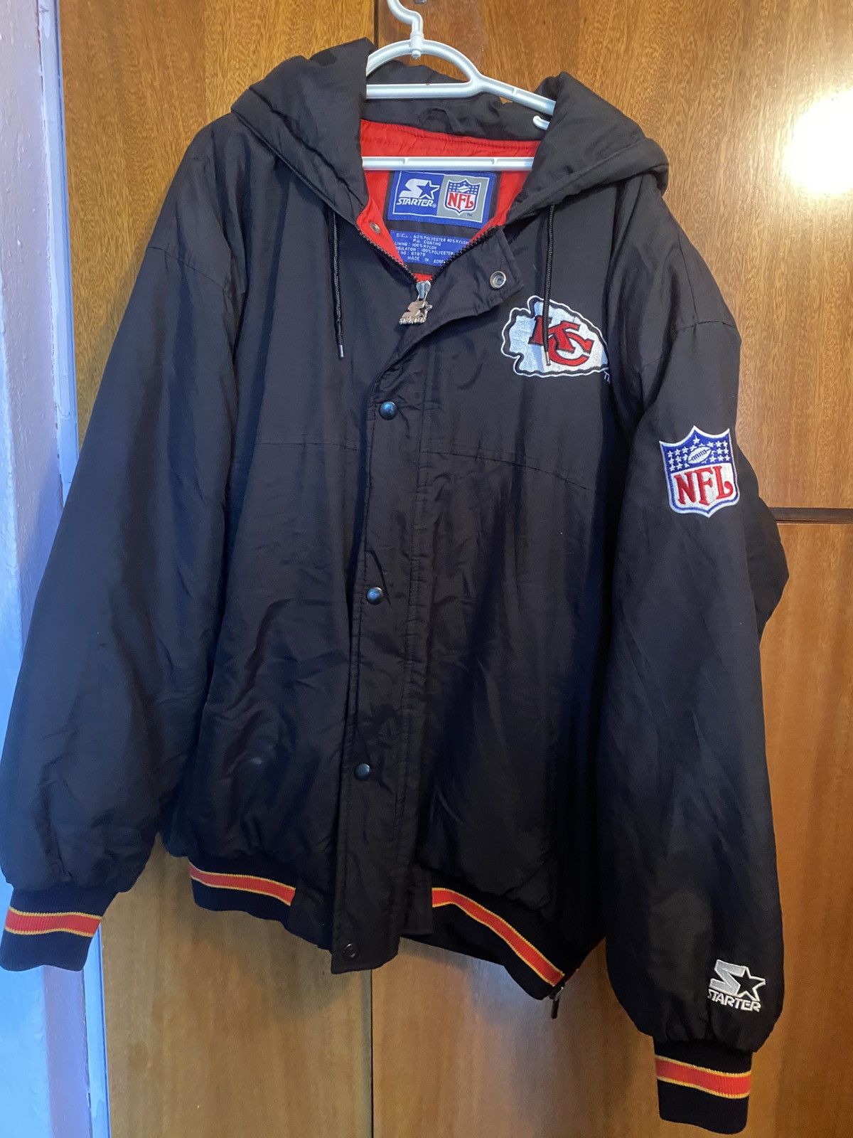 Starter × Stussy Kansas City Chiefs Vintage 90’s Starter Bomber Hooded Jacket Size US M / EU 48-50 / 2 - 2 Thumbnail