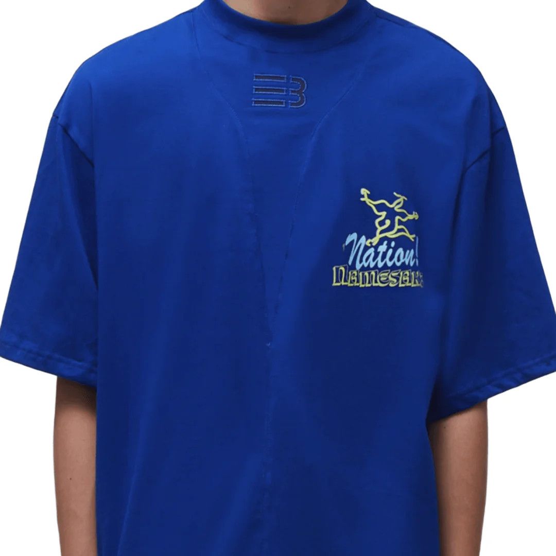NAMESAKE o1mle0424 Oversized Sava Vacay T-Shirt in Blue Size US XS / EU 42 / 0 - 2 Thumbnail