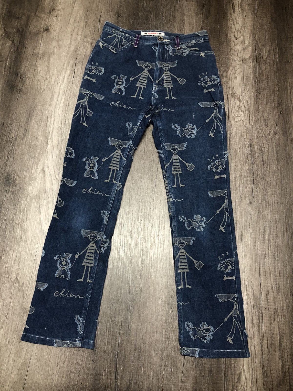 Japanese Brand VINTAGE OLLEBOREBLA STRETCH JEANS FULL PRINT Size 27" / US 4 / IT 40 - 3 Thumbnail