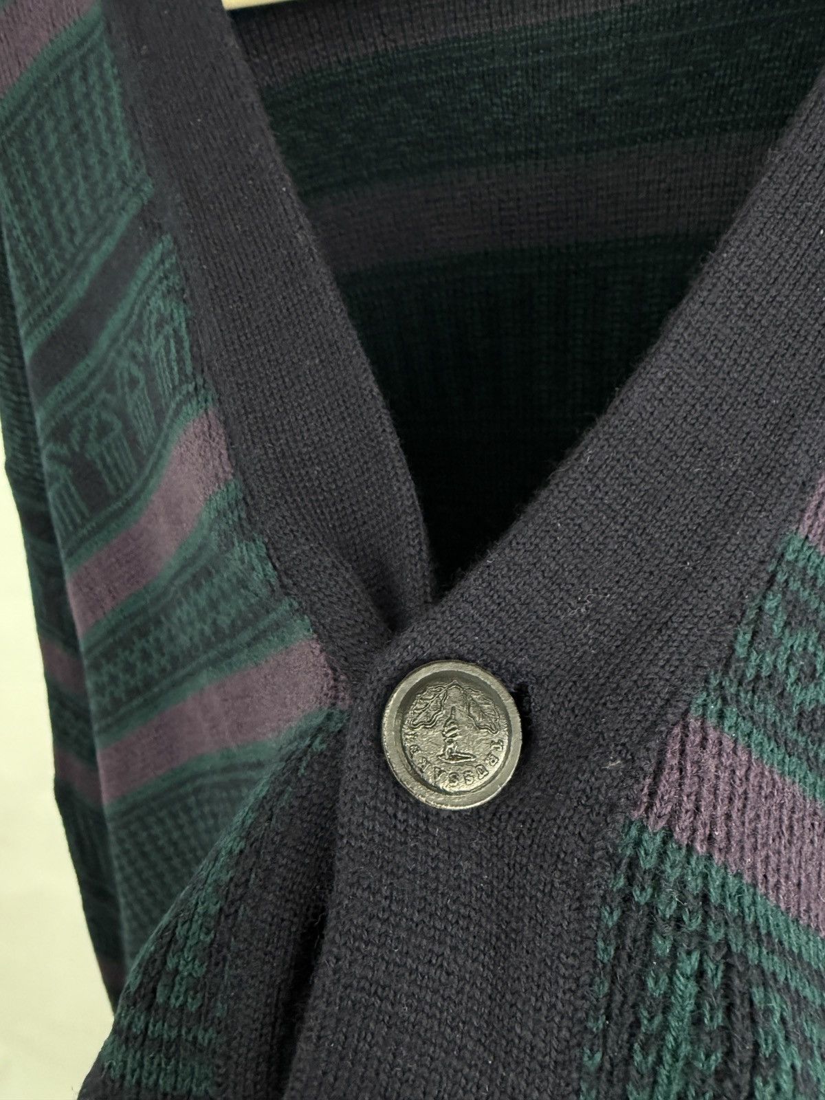 Trussardi 🇮🇹 Vintage 90s Trussardi Cardigan Knitted Sweater Luxury Rare Size US XL / EU 56 / 4 - 9 Thumbnail