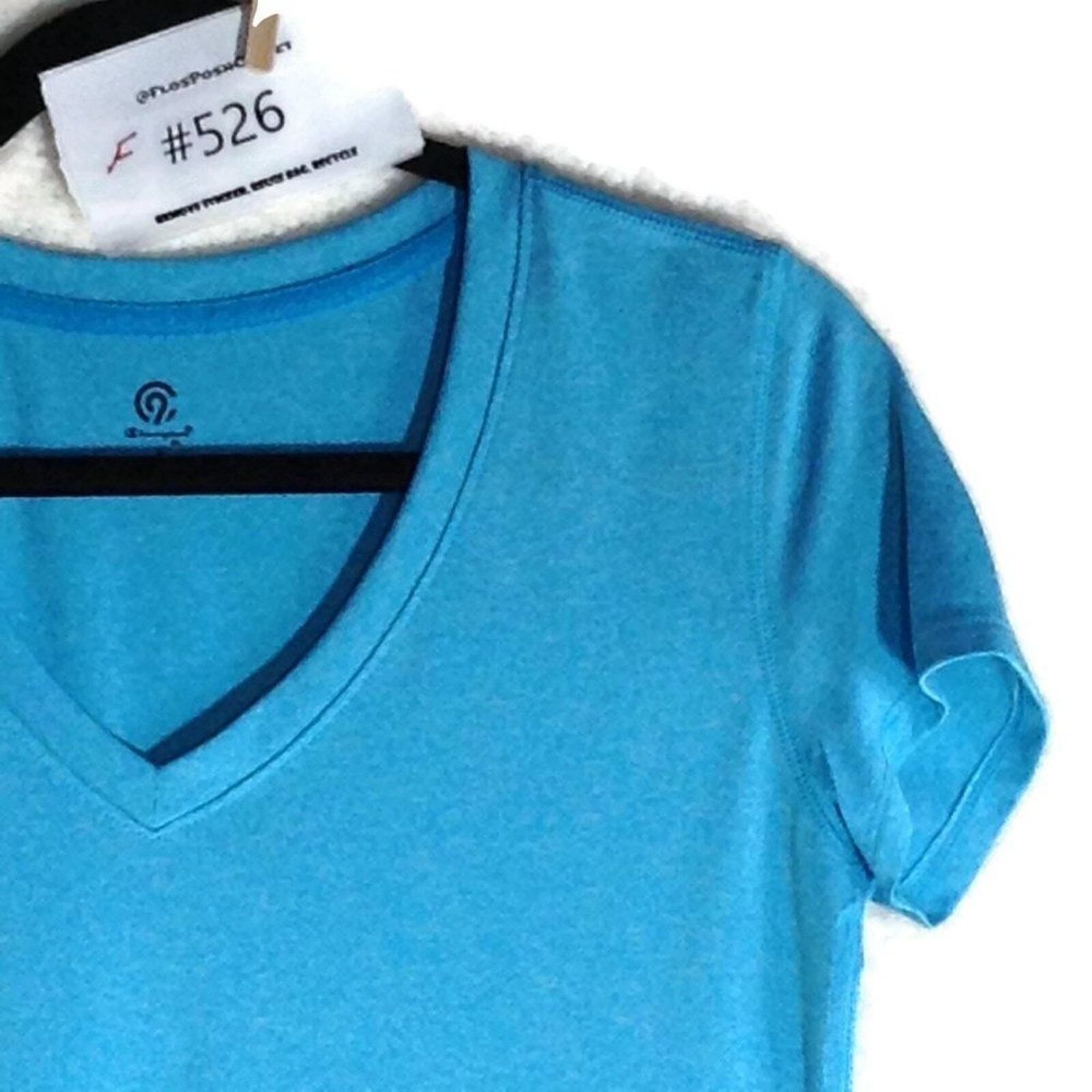 Champion C9 Champion Powerblend Blue V-Neck Shirt SZ Small Short Sleeve Athleisure Sporty Size US S / EU 44-46 / 1 - 4 Thumbnail